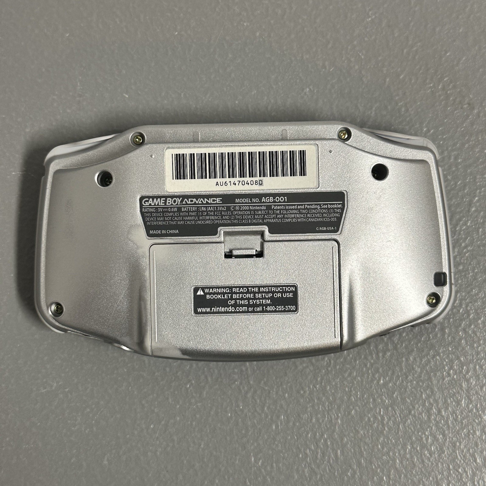 Nintendo Game Boy Advance Gaming Console – Silver Used Good Working Condition