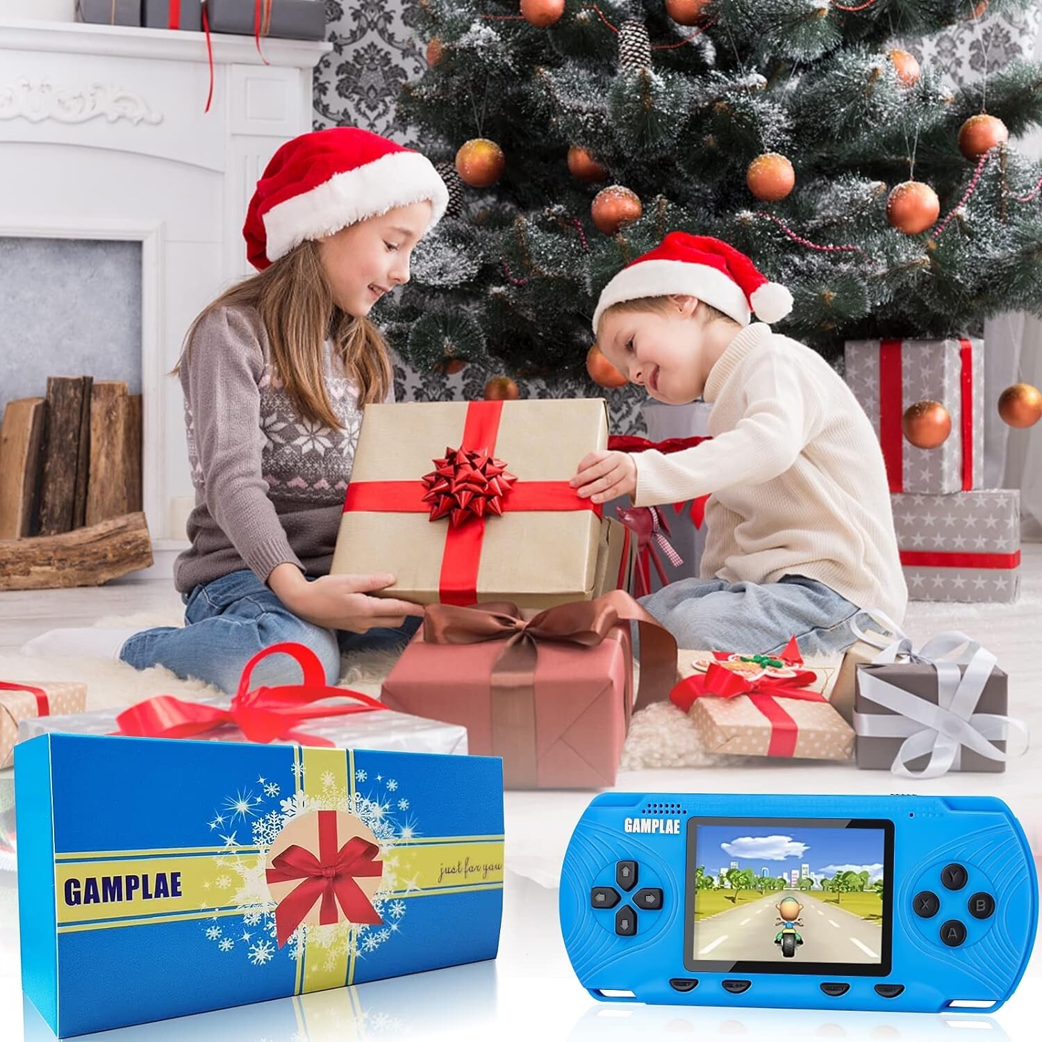 Portable Handheld Game Console 3″ HD Built-in 258 Games HD Classic Kids Toy Gift