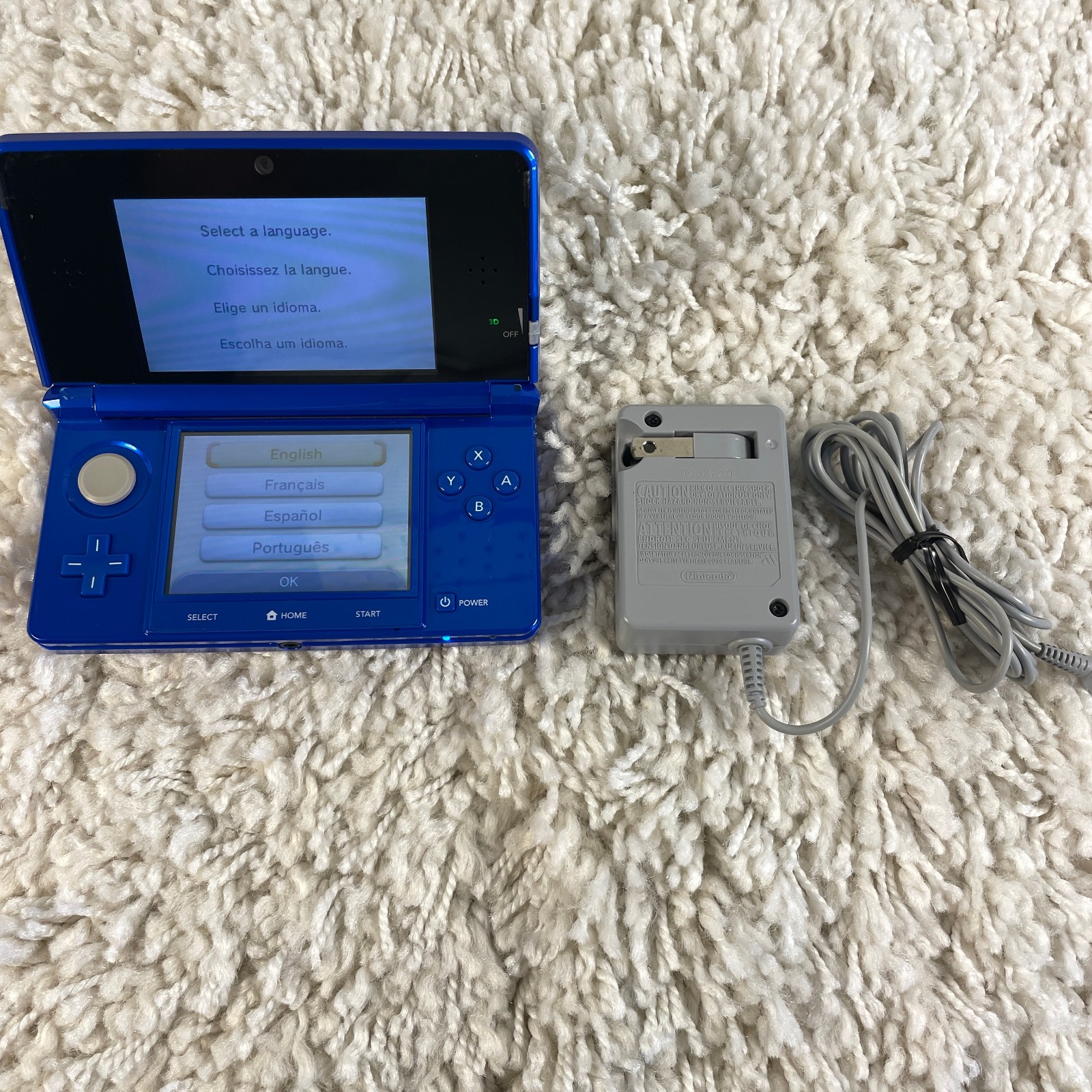 Nintendo 3DS Cobalt Blue Luigi Edition Handheld Handheld Console CTR-001 Tested