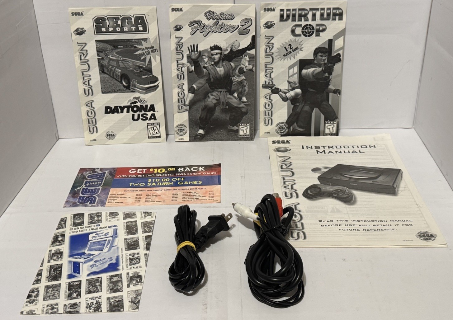 Sega Saturn OEM Console Bundle Fully Serviced Tested Cleaned 👀 w Box Read