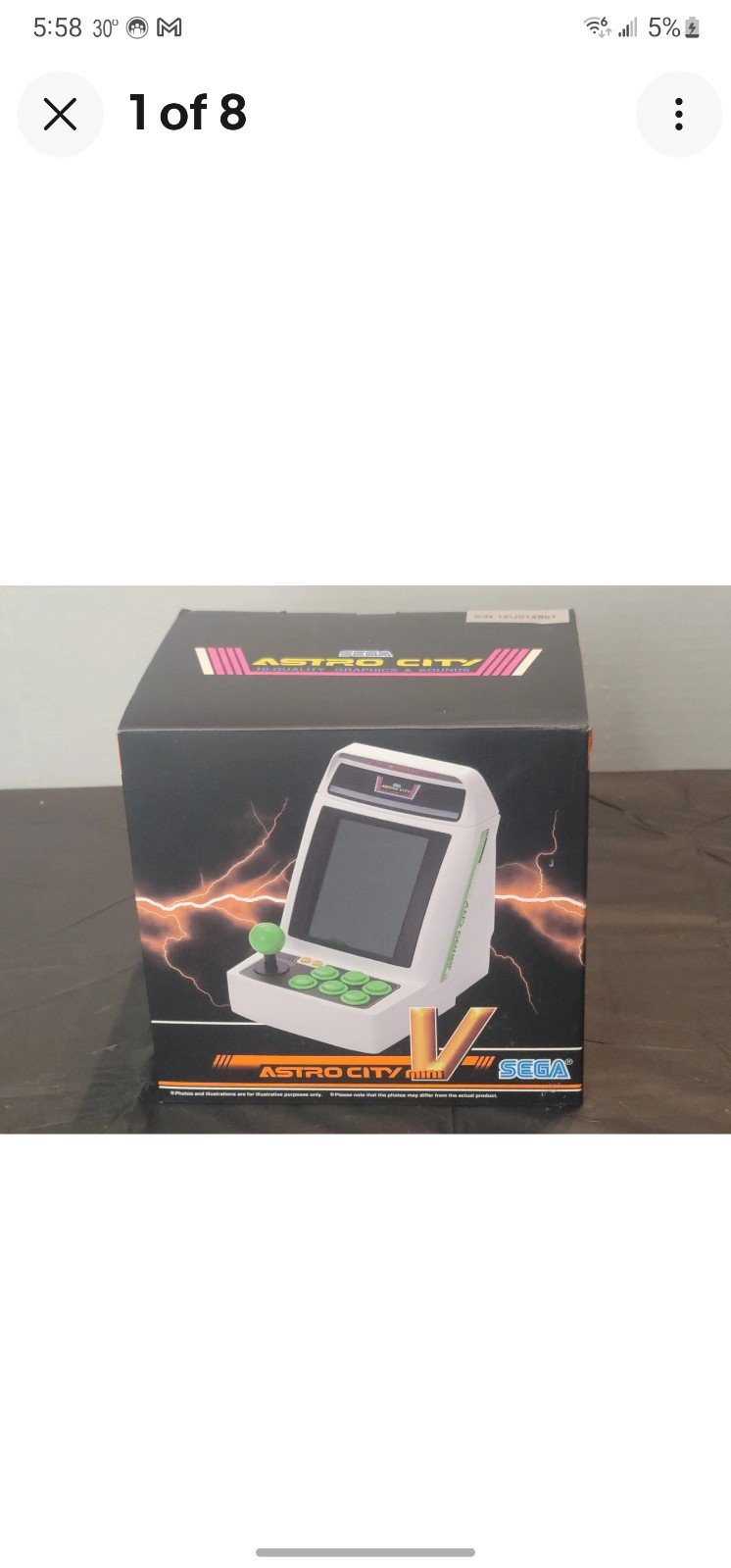 Sega Astro City Mini V Home Console Arcade Cabinet ~ NEW