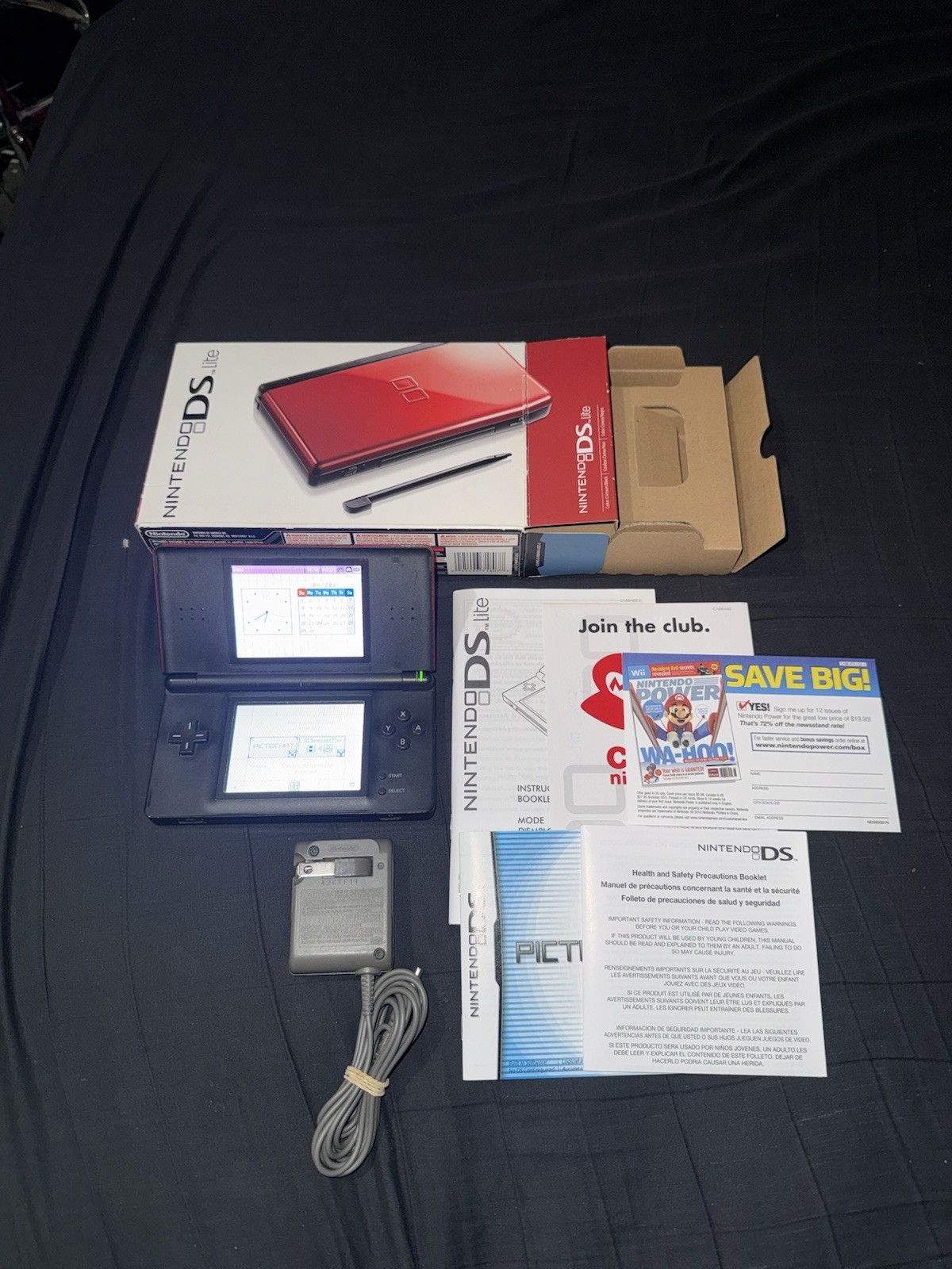 CIB Nintendo DS Lite Handheld System – Red (TESTED) ‘Read Description’