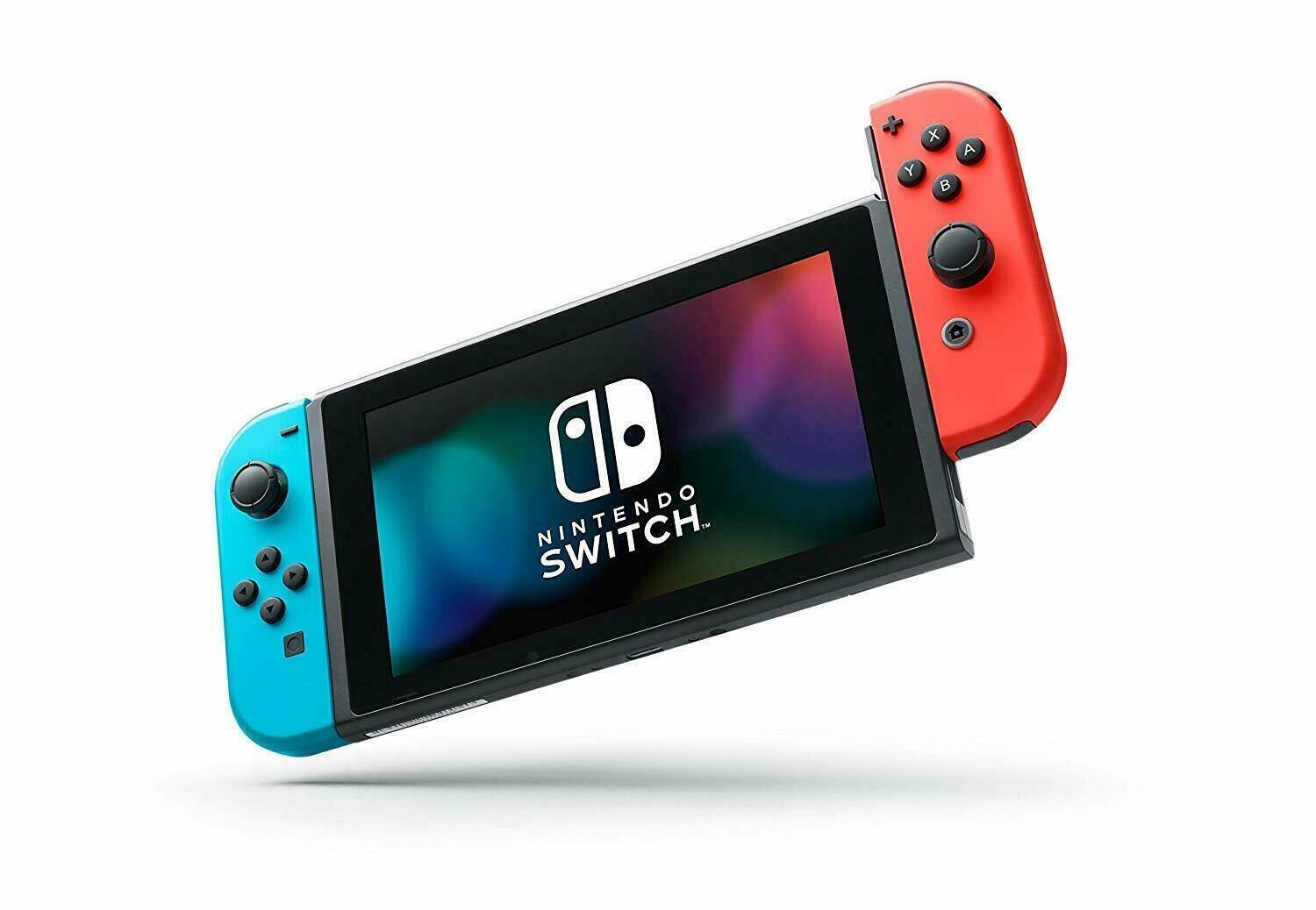 Nintendo Switch Neon Red Blue + Super Mario Galaxy 1&2 ⭐ 2-Game Console Bundle