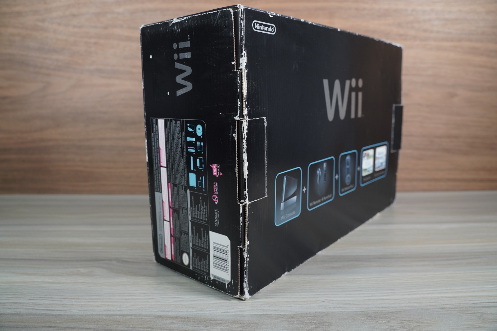 Nintendo Wii Black MotionPlus Bundle System Console Wii Sports / Resort Open Box