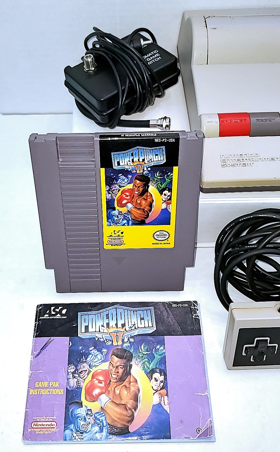 🔥 Top Loader Nintendo NES-101 Console + Super Mario 3 LEFT BROS & Power Punch 2