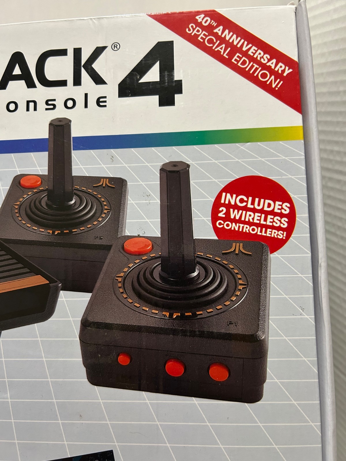 Atari Flashback 4 Classic Game Console Bundle 75 Built in Games with Poster