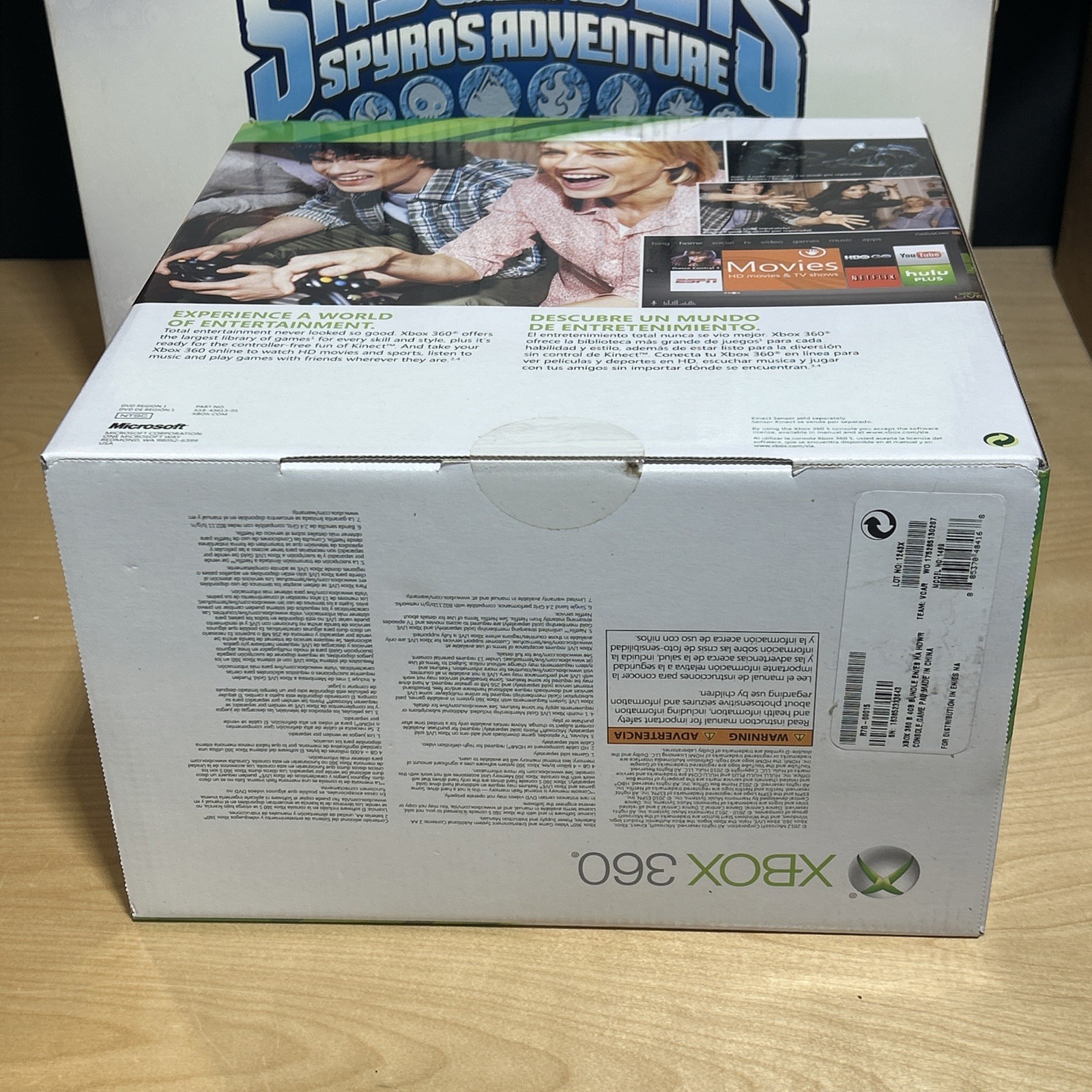 2012 Microsoft Xbox 360 Slim 4GB White Console Skylanders Bundle New OPEN BOX