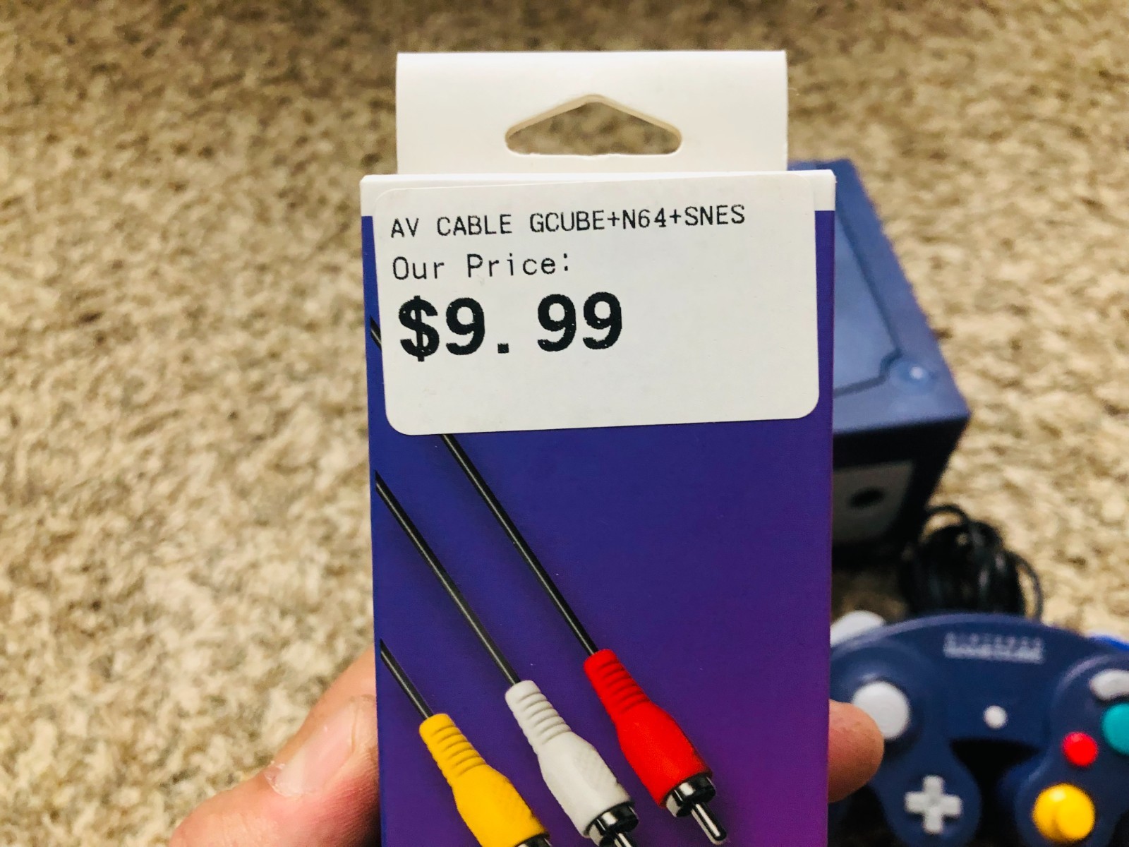 Nintendo GameCube Purple Console DOL-001 / 1 Remote / Power Adapter/ Video Cable