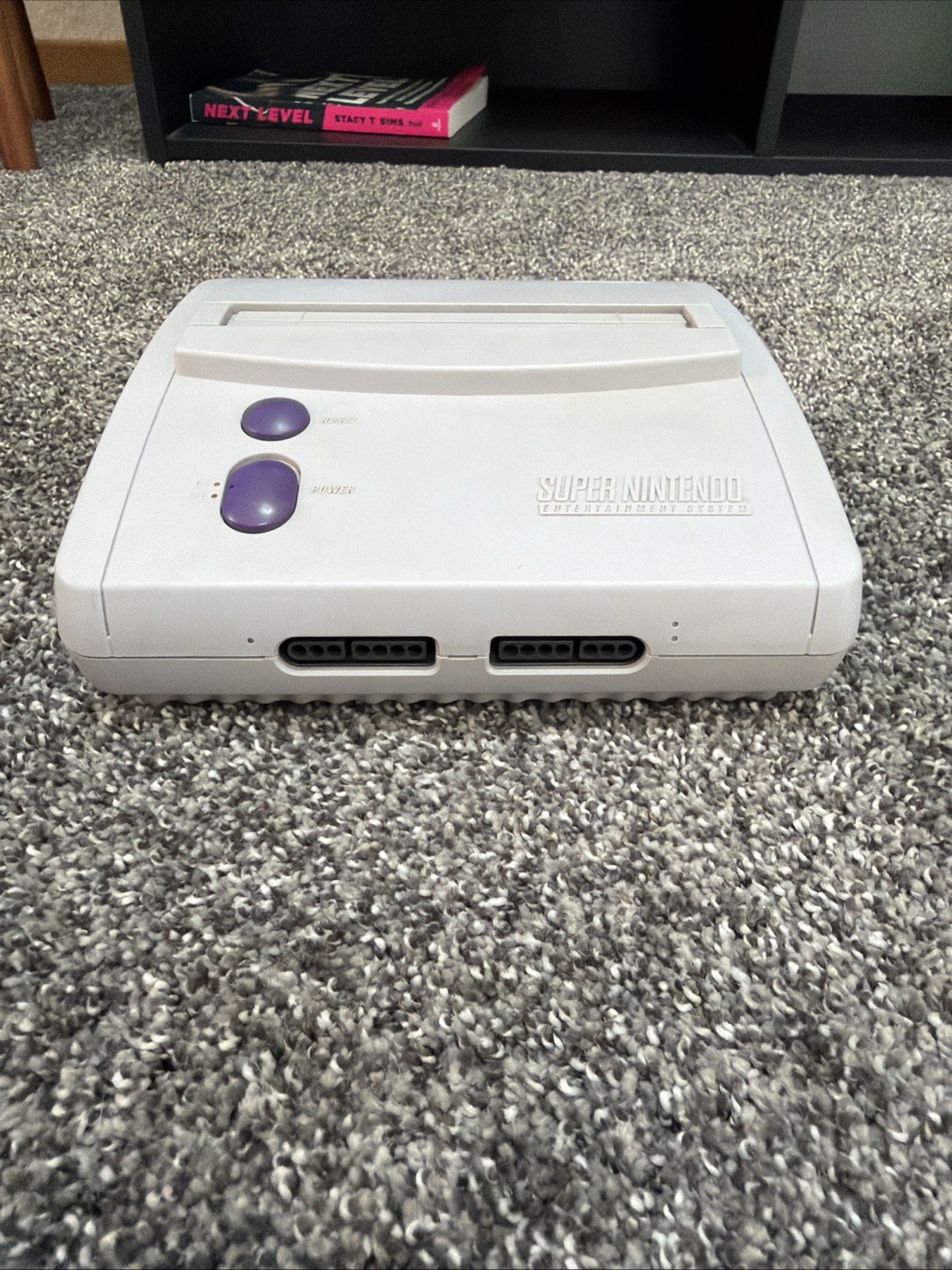 Super Nintendo SNES Jr. Console System Bundle w/OEM Controller Cables Game WORKS