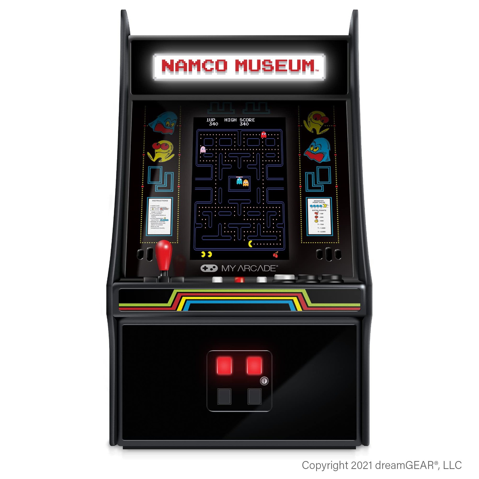 My Arcade 10in Mini Player Arcade Machine 20 Built In Games 4.25in Display Black