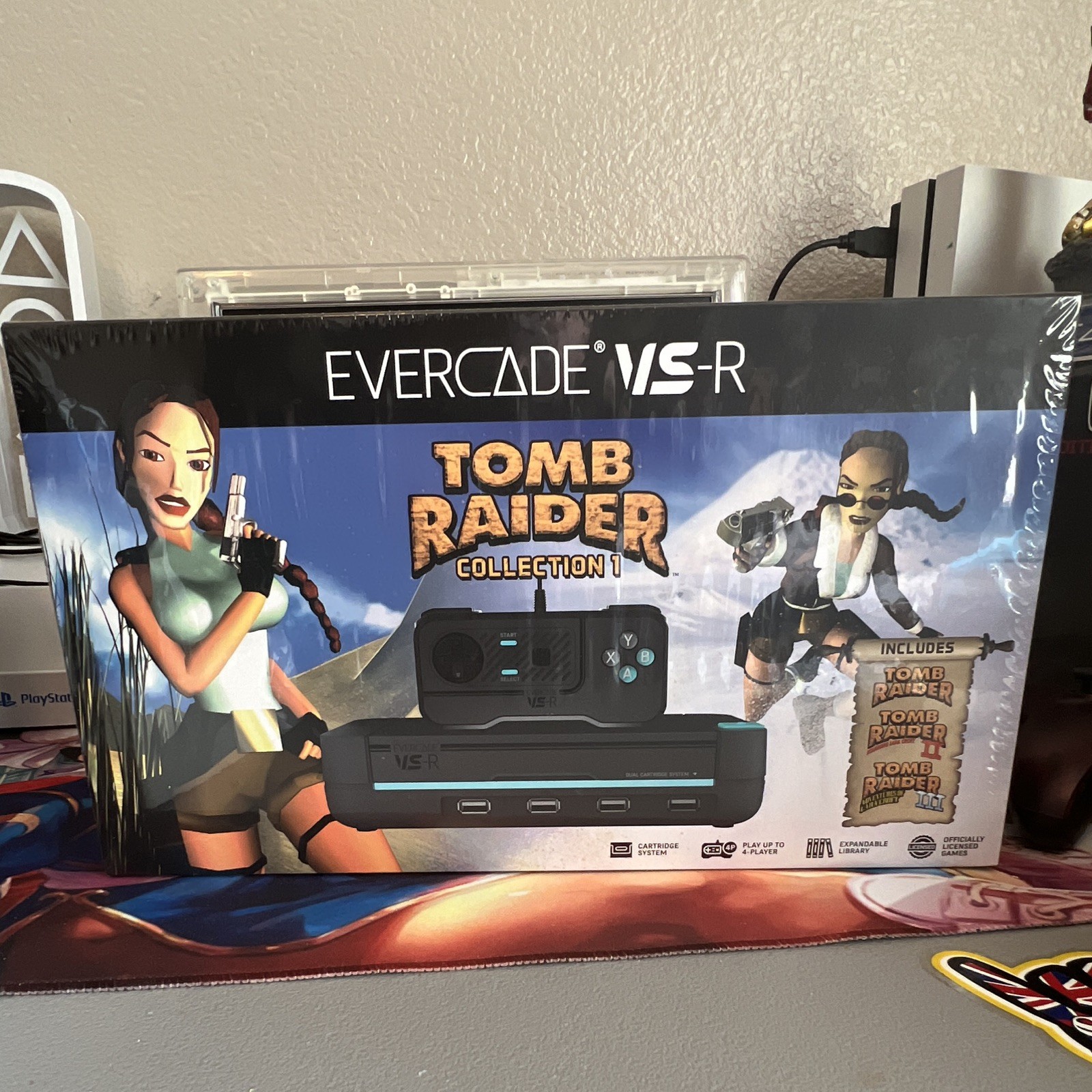 Evercade VS-R Tomb Raider Collection 1 Home Console Pack 32GB 1080p Wi-Fi Black
