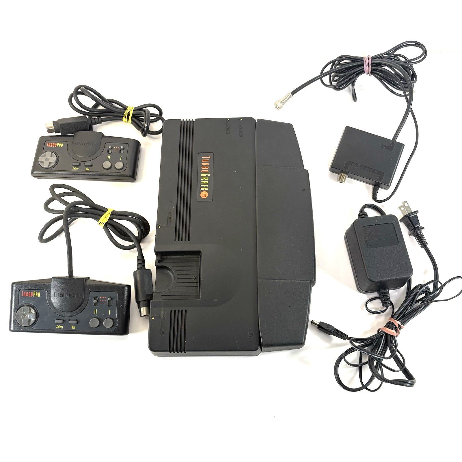 NEC TurboGrafx-16 Console HES-TGX-01 + 2 TurboPads OEM AC RF
