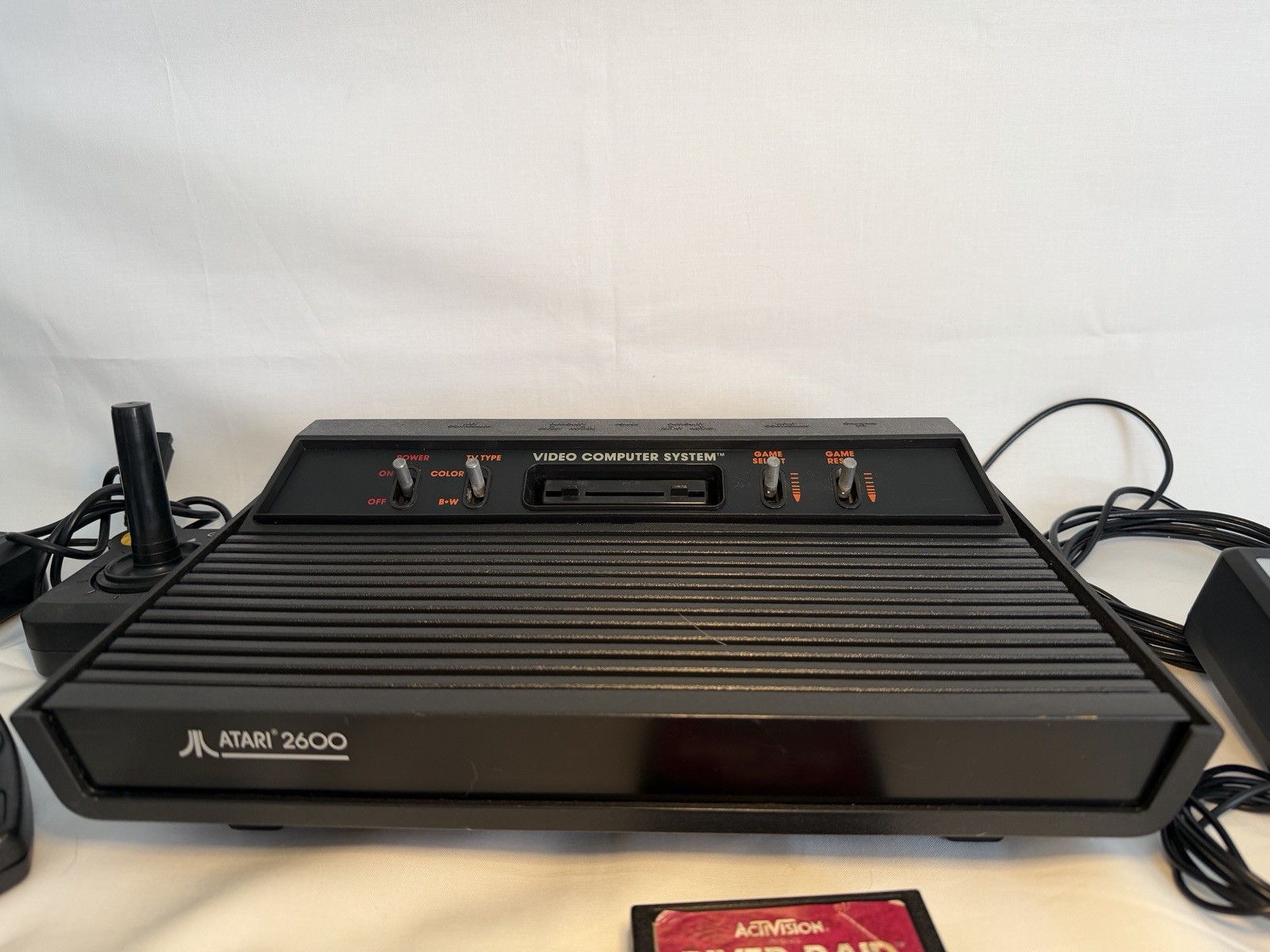 Atari 2600 Console Bundle w/ Controllers & 6 Games Tested Working