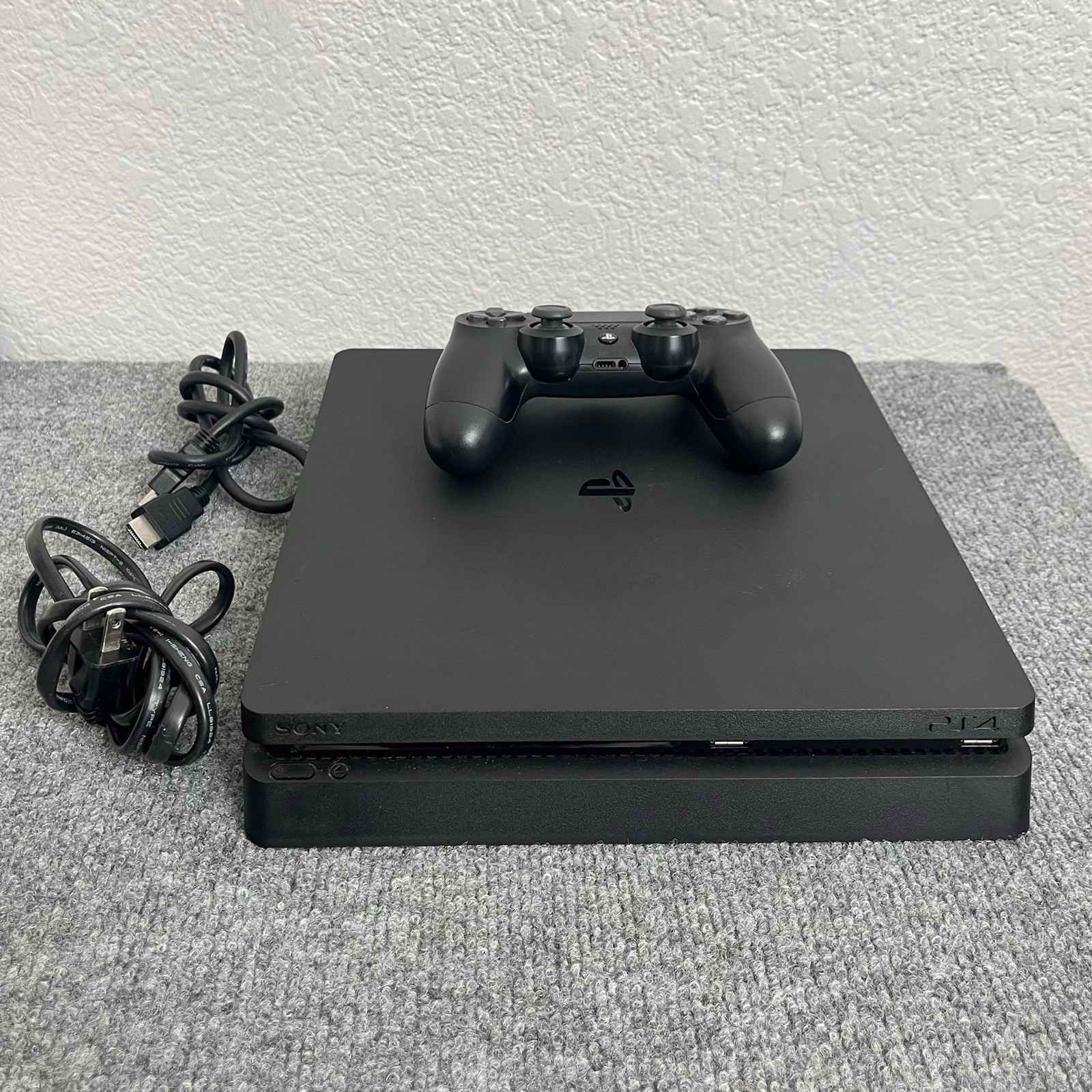 PS4 Slim 500GB CUH-2015A Console + Controller + Cables Tested Working