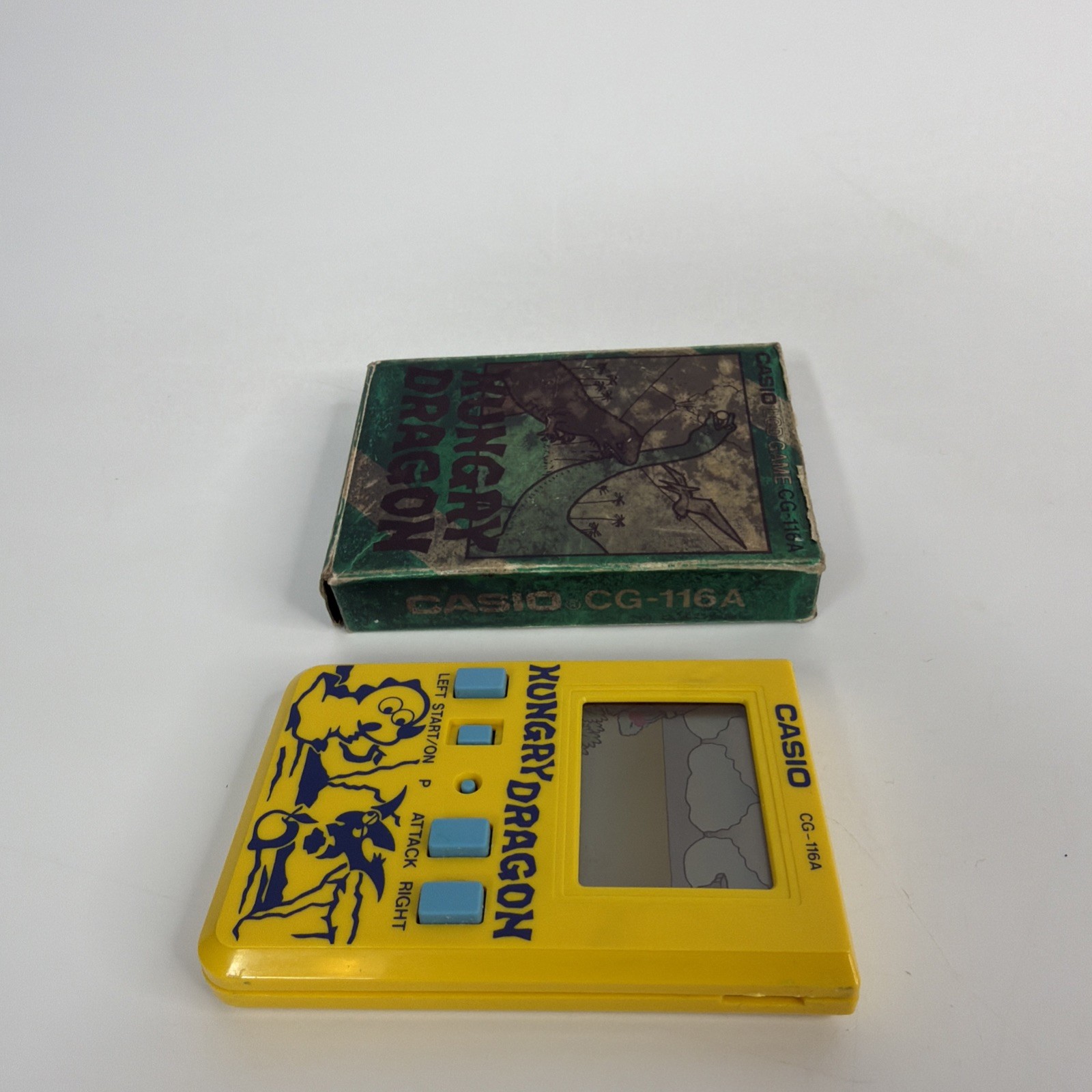 Casio Handheld LCD Game CG-116A Hungry Dragon Retro 1987 Japan W Box AS IS PARTS