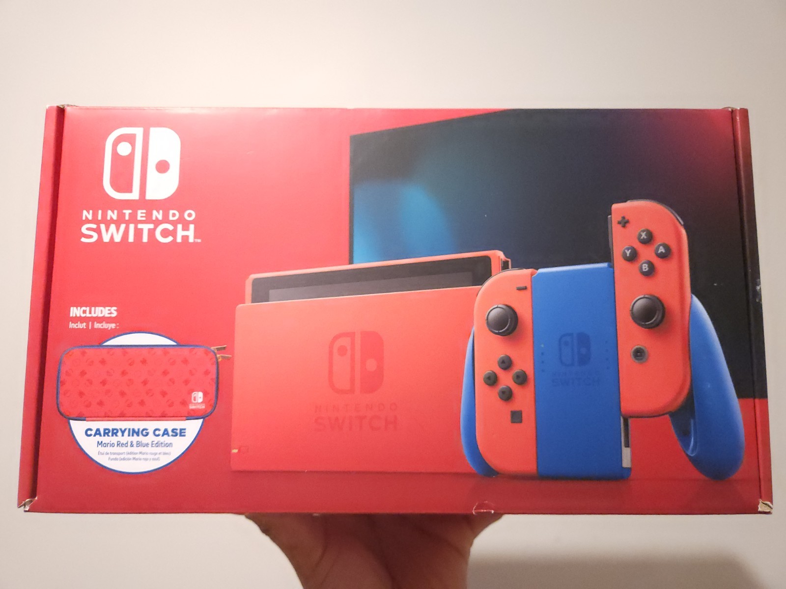 New Nintendo Switch Mario Red AND Blue Edition Bundle **Free Stuff Included!!!!!