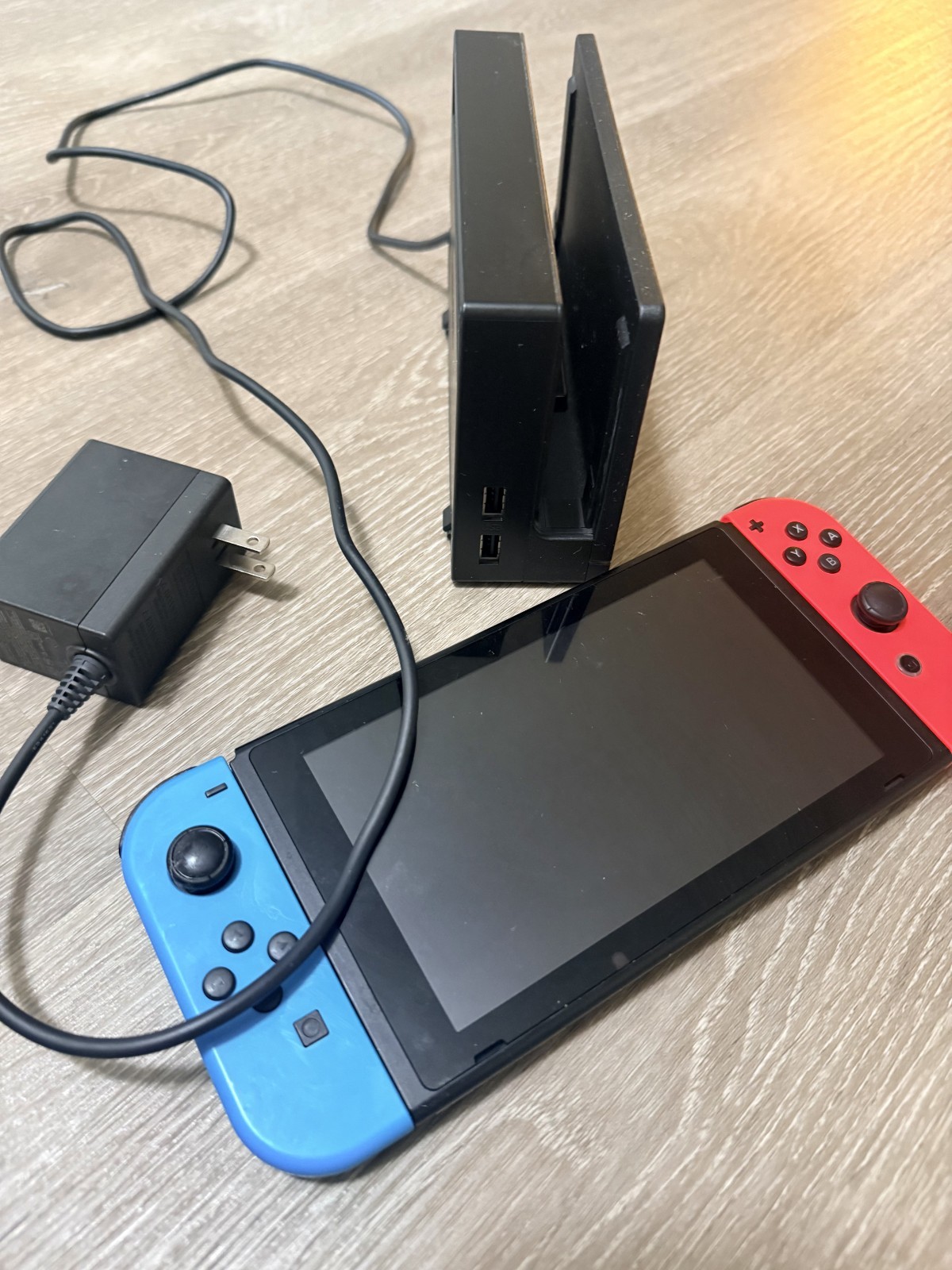 Nintendo Switch (V2) Console Neon Blue/Red Bundle w/ Switch Sports & 10-in-1