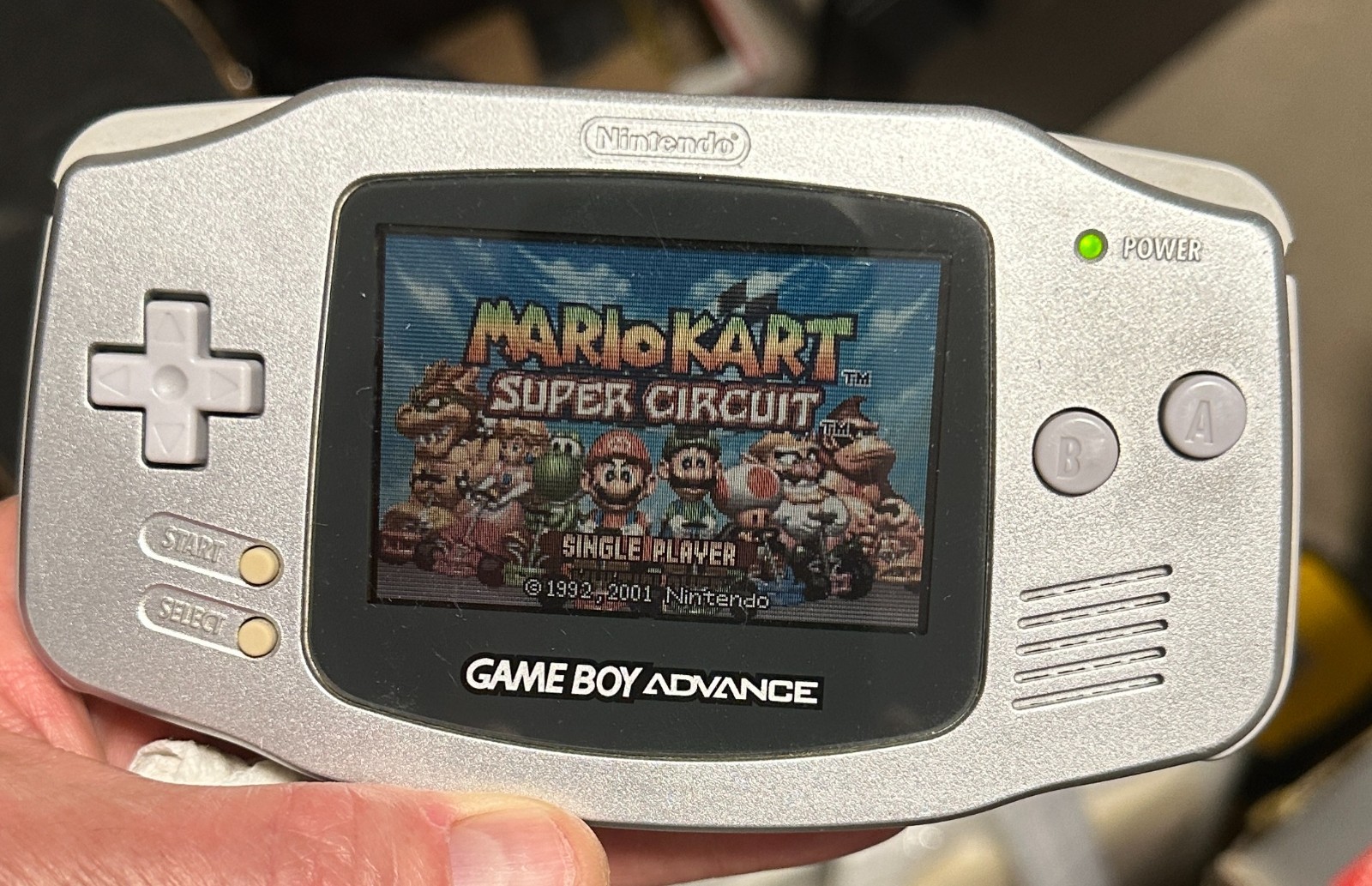 Nintendo Gameboy Advance GBA Silver + three Games Works see description !