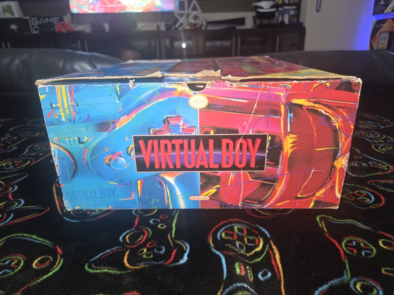Nintendo Virtual Boy With Box, A.C Adapter .Tested Working! 2 GAMES