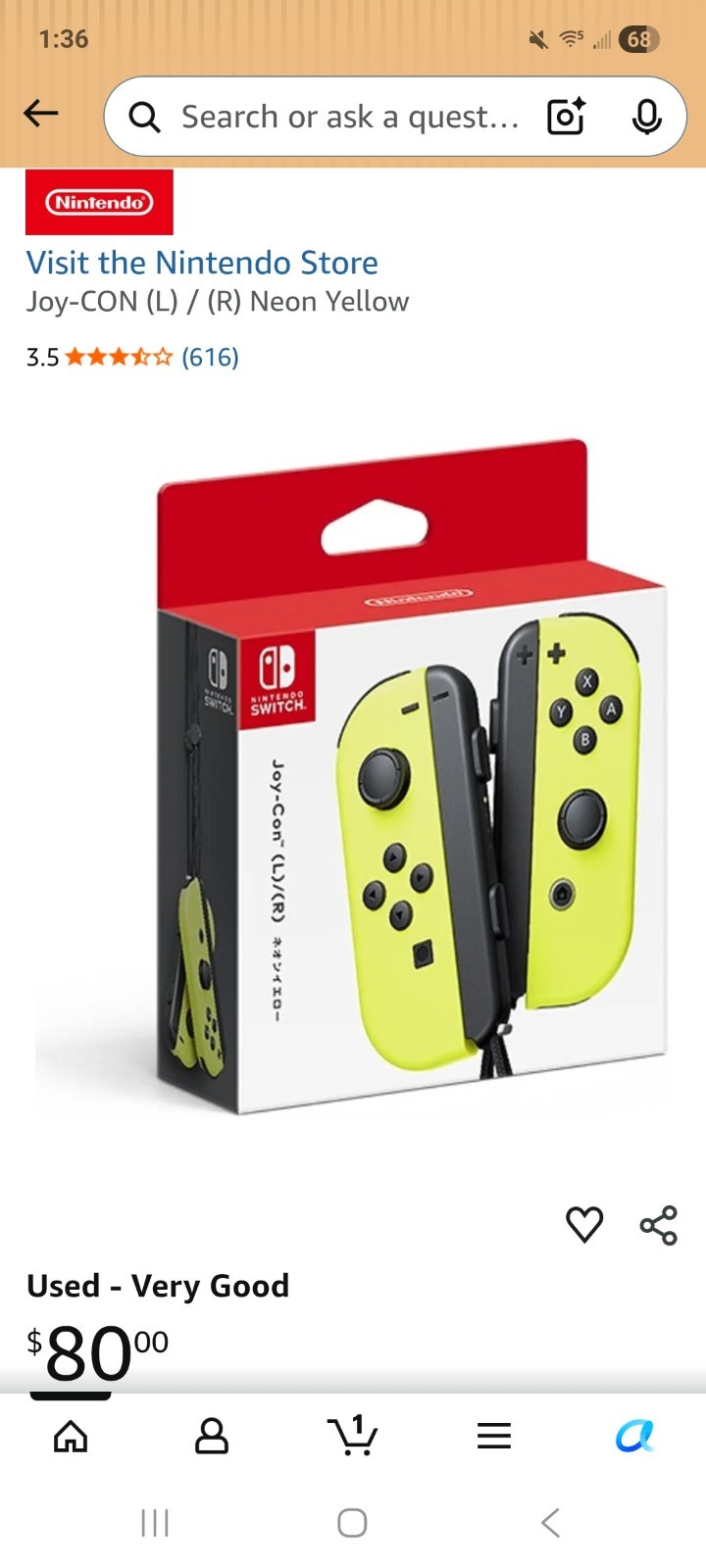 Nintendo Switch 1, 512 Gb MicroSD Card, & Extra Set Of Joy-Cons (Neon Yellow)