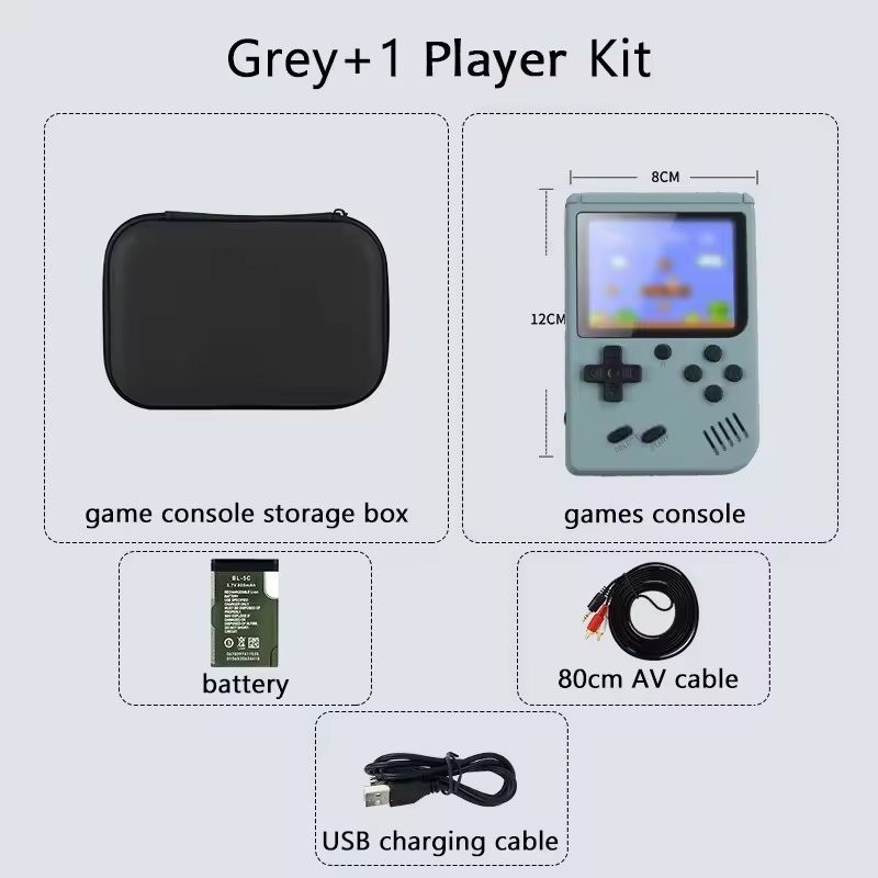 Handheld Retro Game Console 500+ Classic Games Gameboy Emulator TV Output Pink