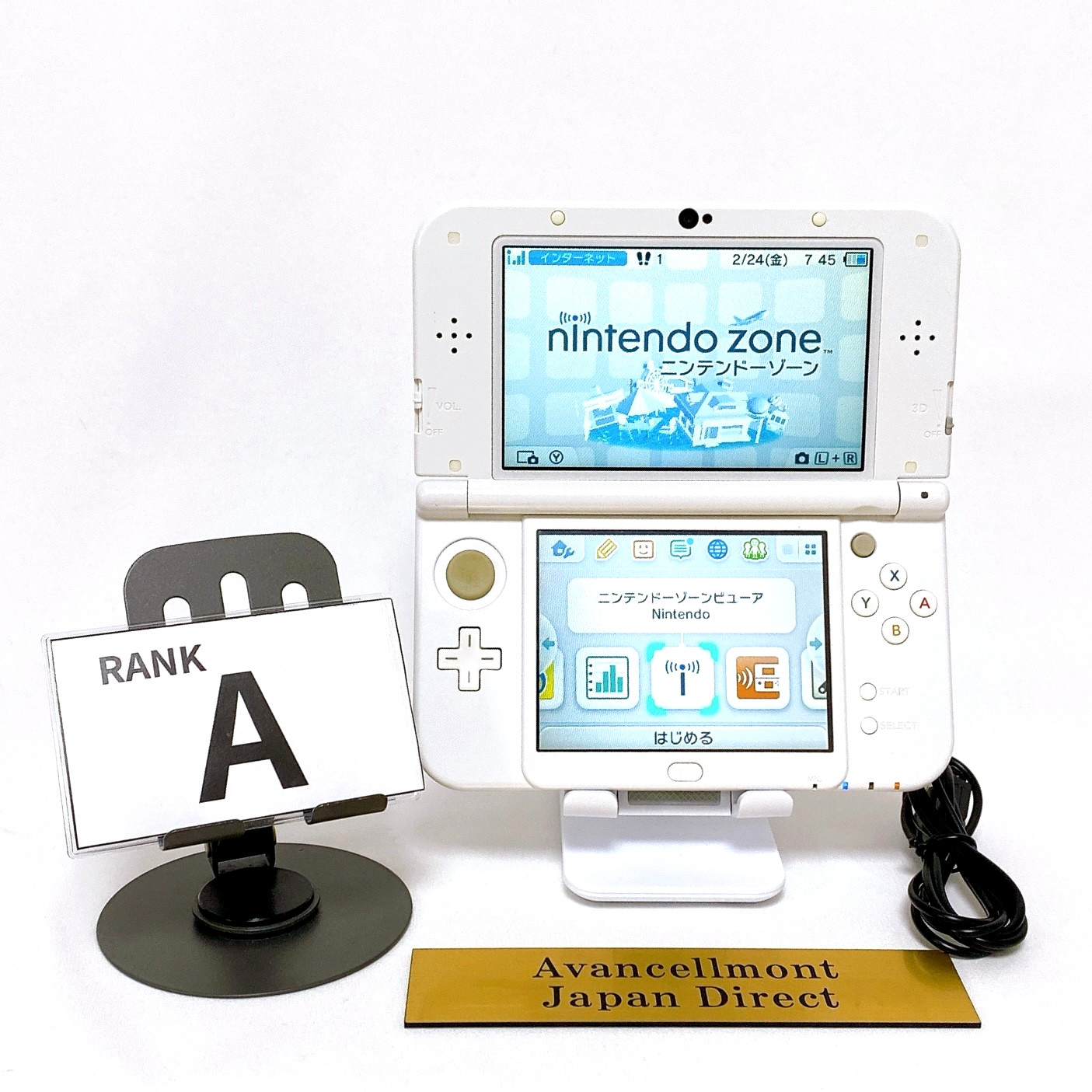 【Dual IPS】New Nintendo 3DS LL XL Pearl WhiteConsole Japan Tested Rank A