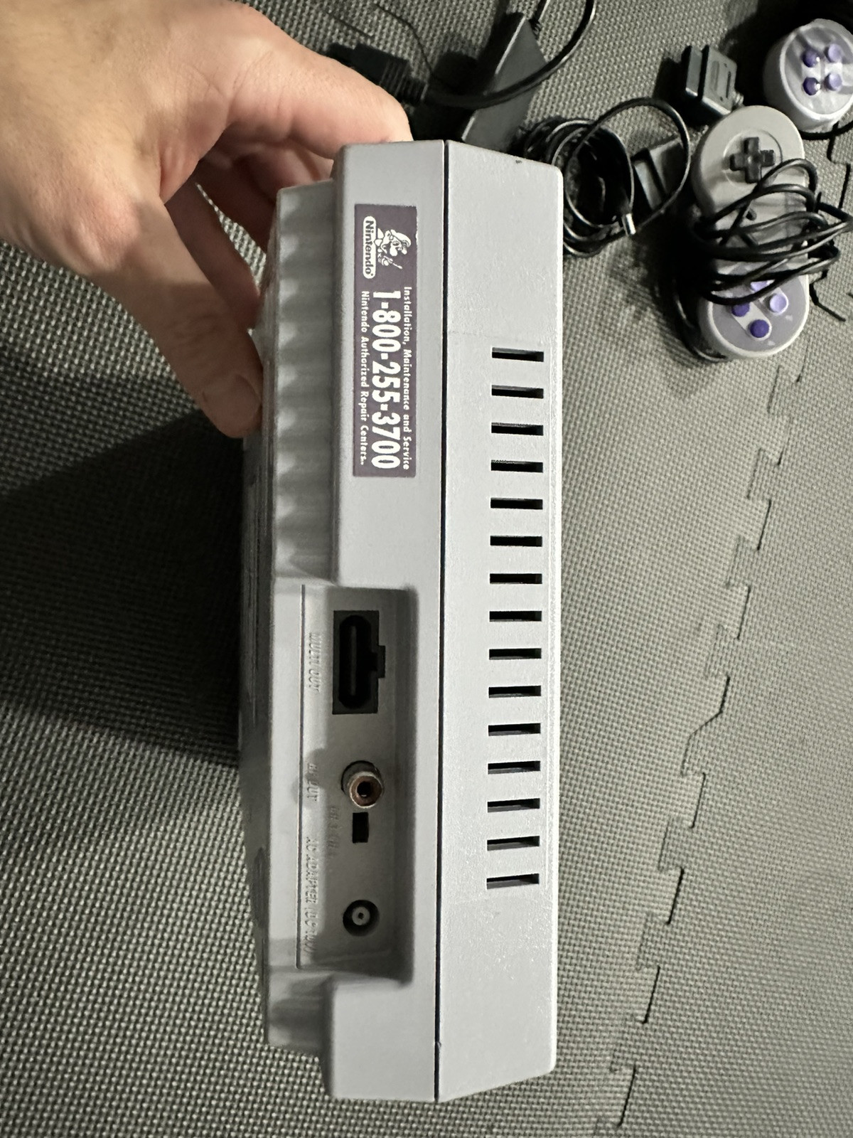 Super Nintendo Entertainment System Orig SNES Console SNS-001 Video Game Bundle