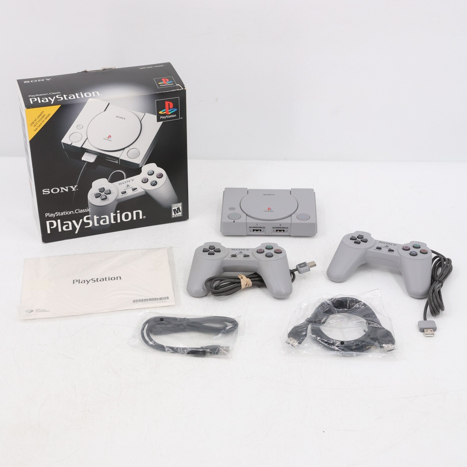 Sony PlayStation Classic Console SCPH-1000R Bundle with 2 Controllers & HDMI