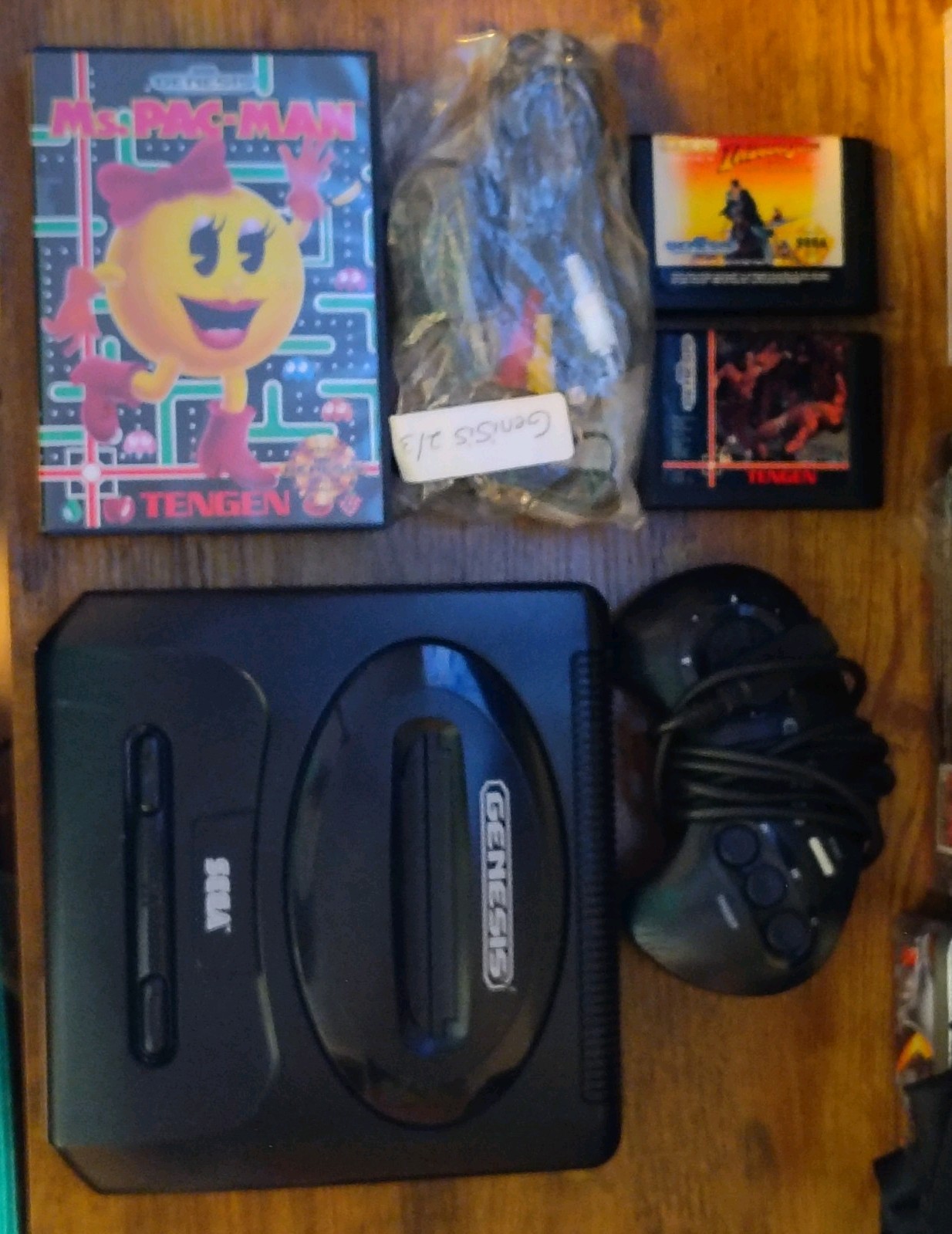 Sega Genesis Lot Bundle 3 Games Controller Cables Ready to Play VG+