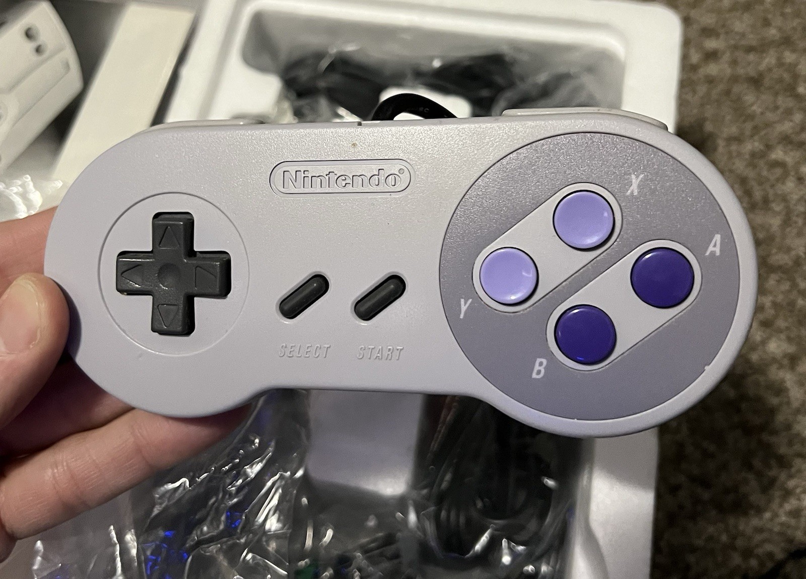 Super Nintendo Jr System Console CIB Bonus Controller Offer Variant Target SNES