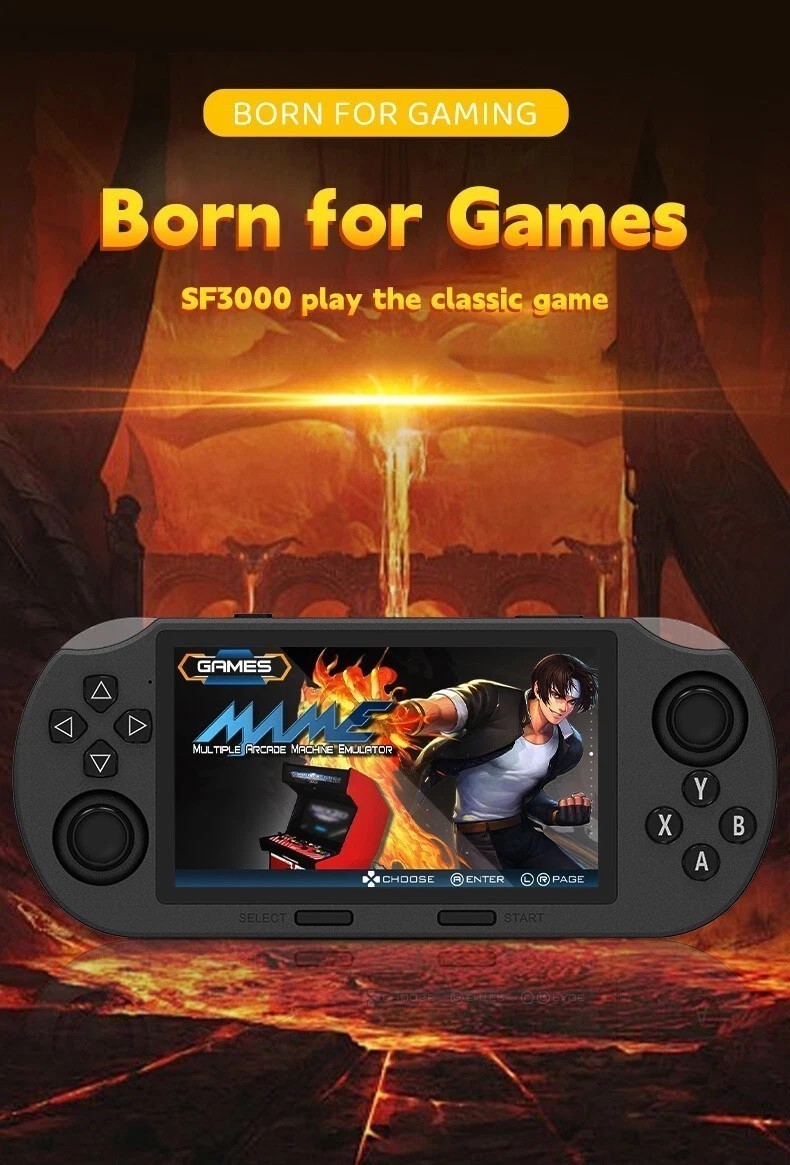 SF3000 Retro Handheld Game Console 4.5″ IPS Screen Built-in 20000+ Classic Games