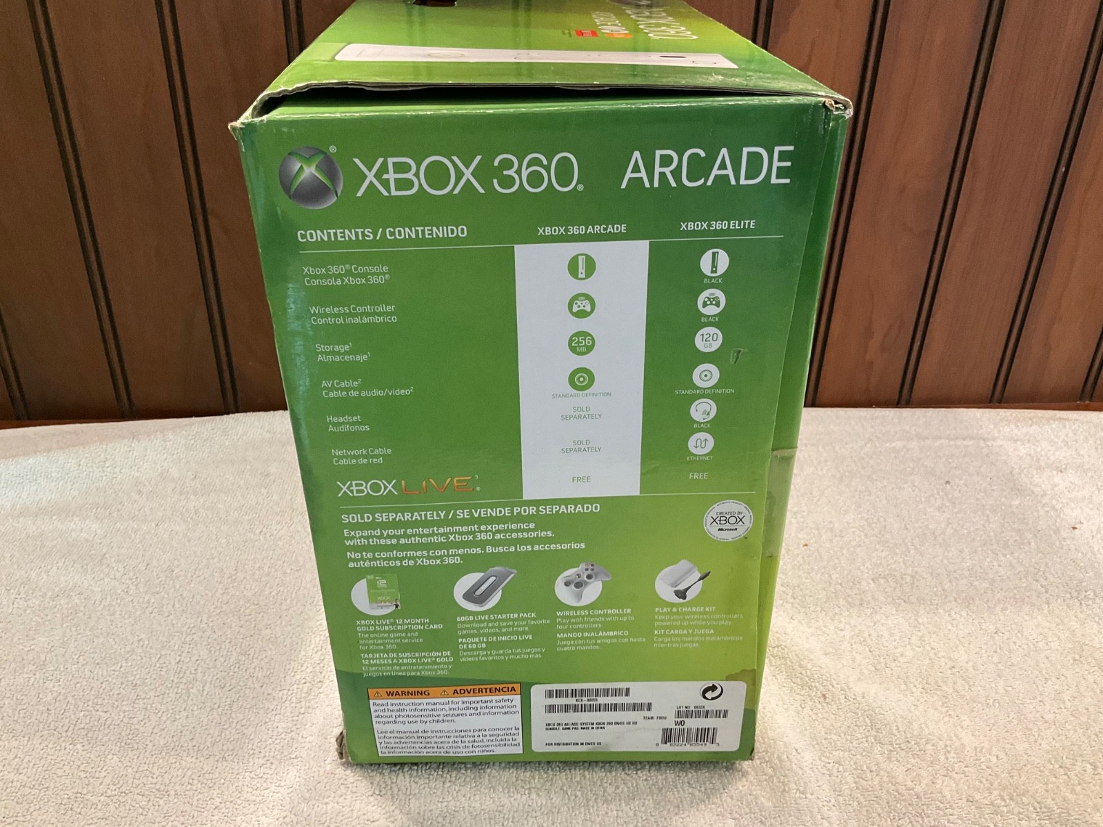 Vintage Microsoft Xbox 360 Arcade Edition White Console System CIB Tested Workin