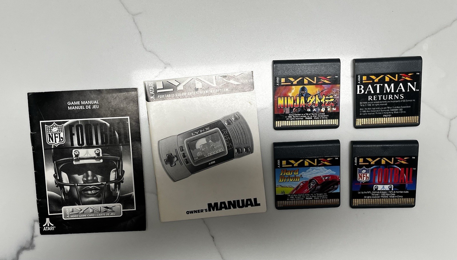 Atari Lynx II handheld video game system console Tested w/box and 4 Games