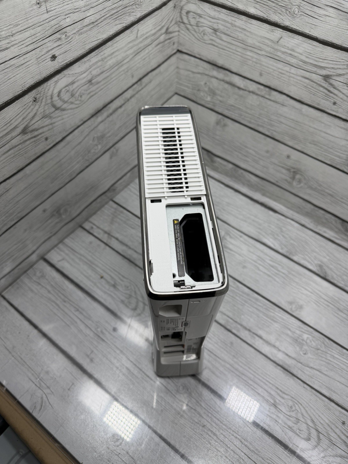 Microsoft Xbox 360 S Slim White Console System Only Tested/ Working