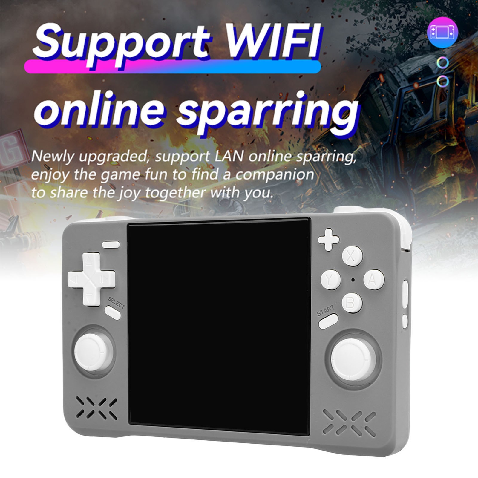 Retro Handheld Game Console 4in Screen 1.5GHz Portable Rechargeable Gaming GGAA
