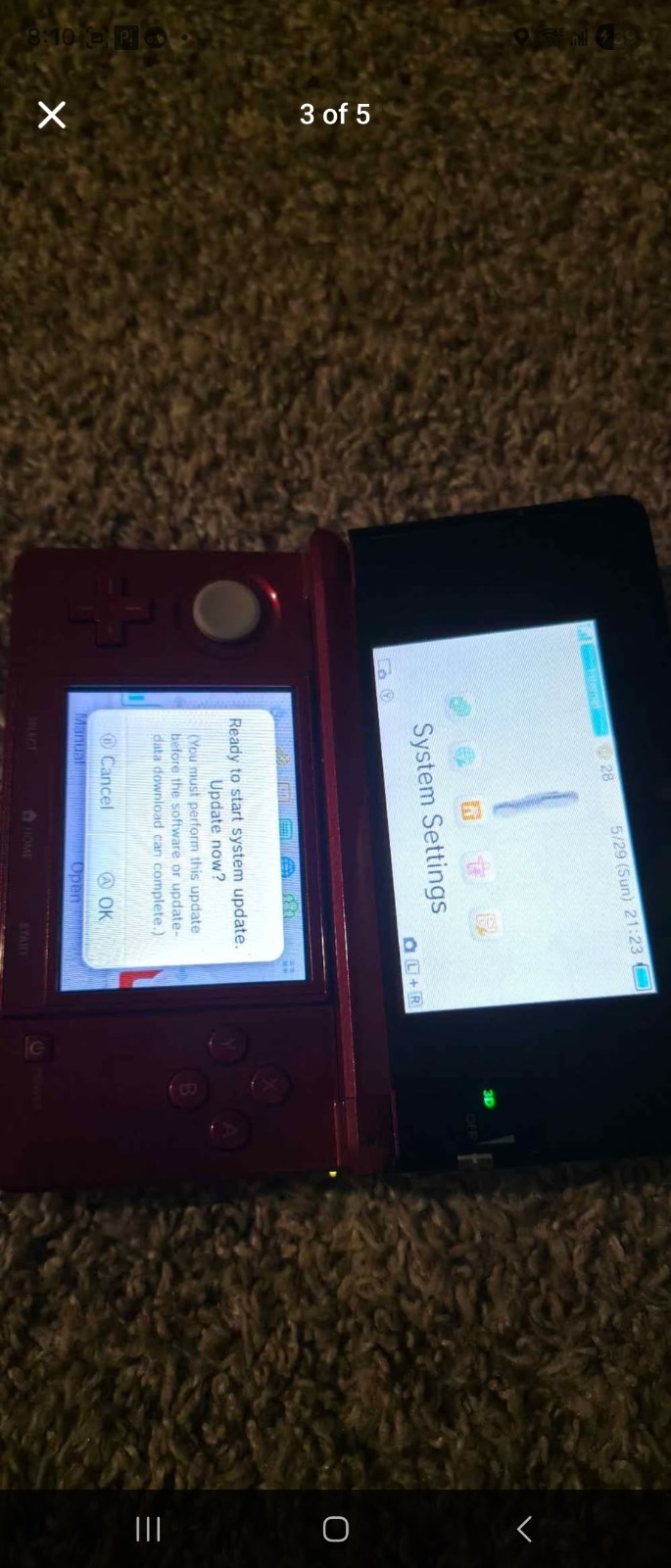 Nintendo 3DS Red Handheld Console with Pokémon Omega Ruby, Wi-Fi Capability