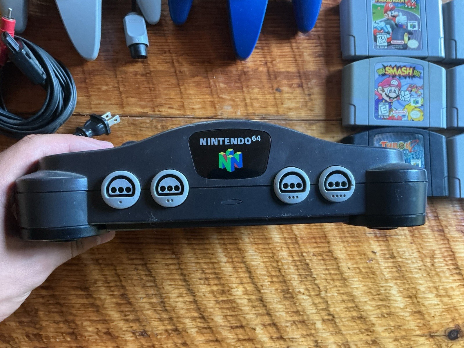 Nintendo 64 N64 Console Bundle 2 Controllers 6 Games Authentic Tested & working