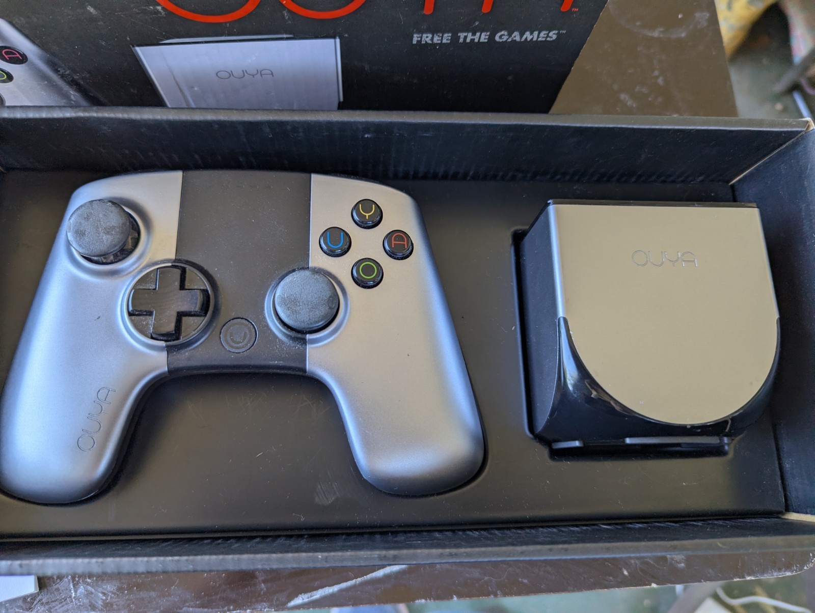 OUYA Silver Console With Controller In Original Box