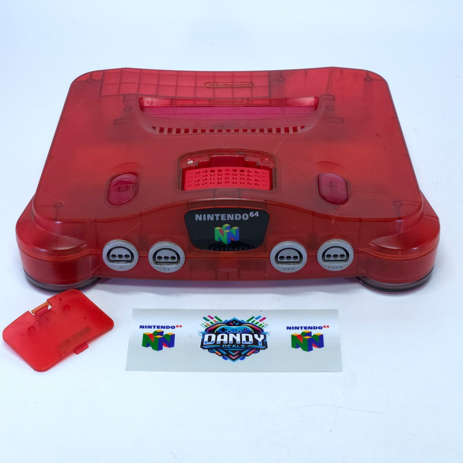 Nintendo 64 N64 Console Watermelon Red W/ Expansion Pak + Controller | Cracked