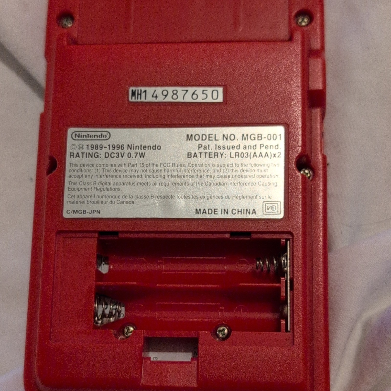 JUST NEEDS SCREEN | Nintendo Game Boy Pocket Red MGB-001 NTSC-J Japan 1997
