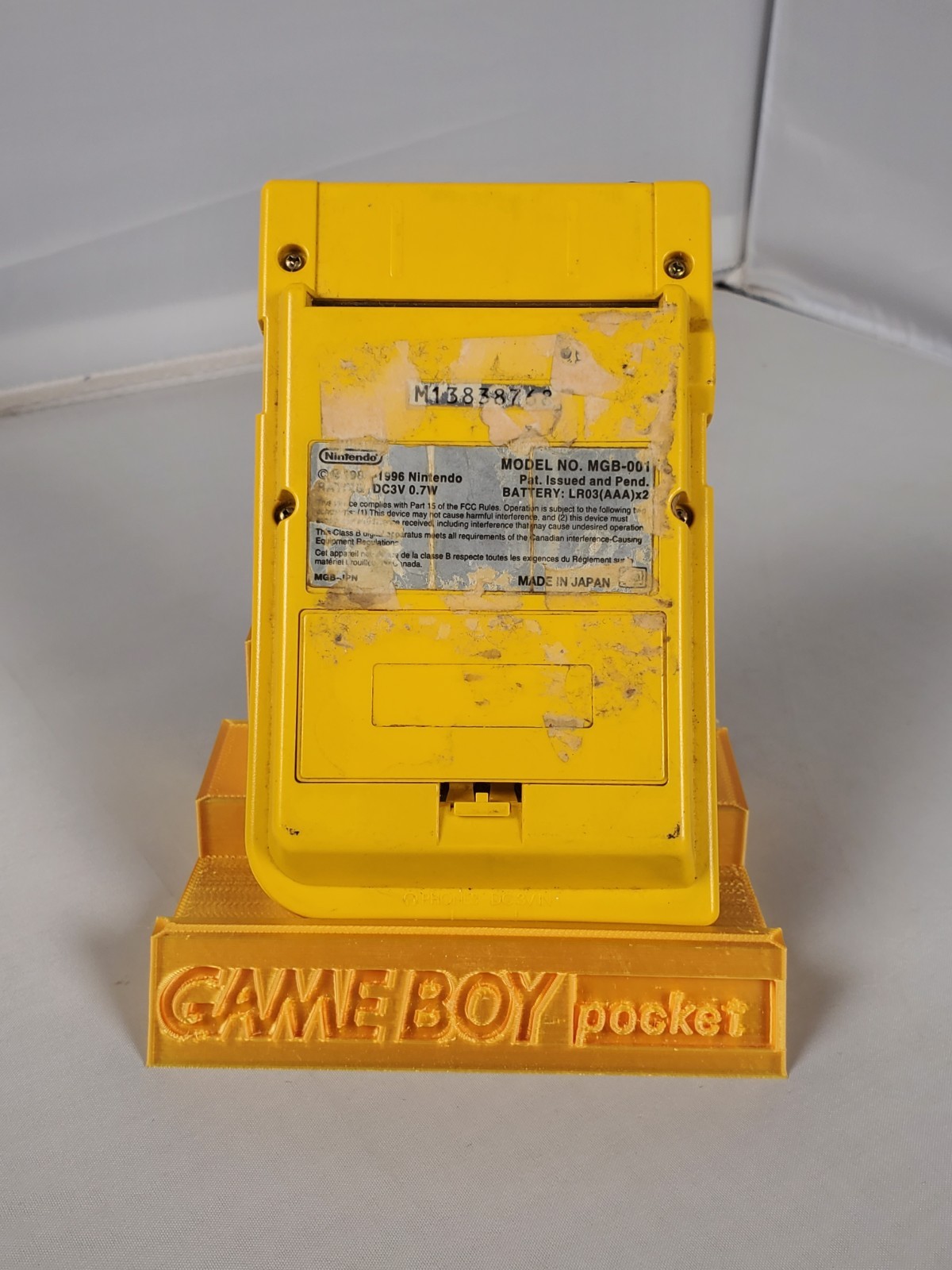 Nintendo Game Boy Pocket Handheld Console Yellow Tested Works Used