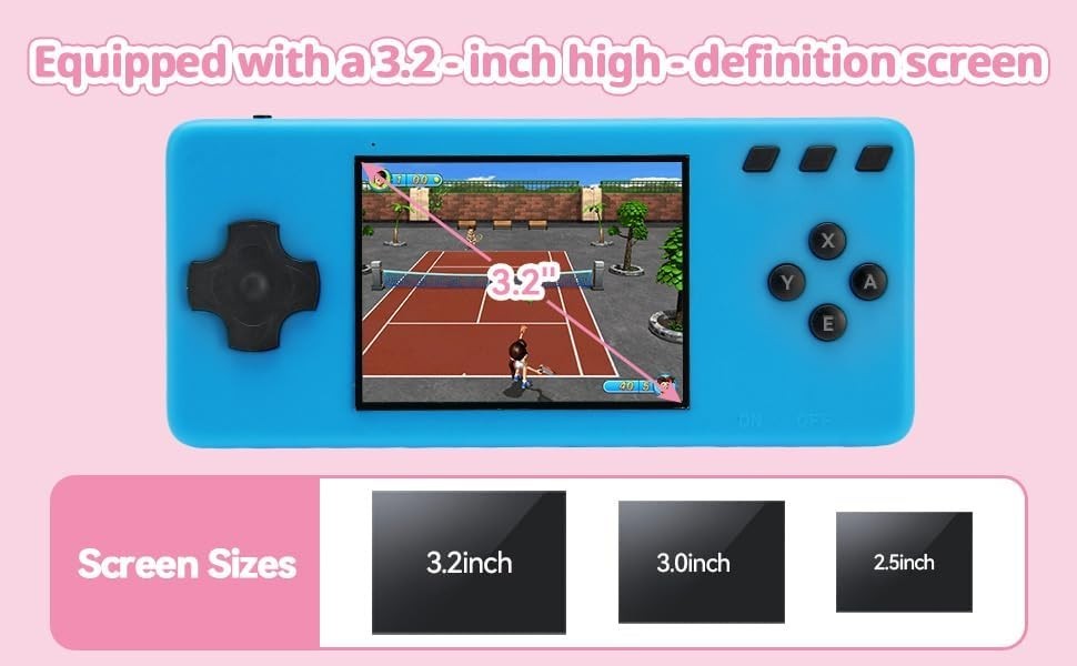 3.2-Inch Handheld Game Console with 300 Retro Games – Perfect Kid Gift in Blu…