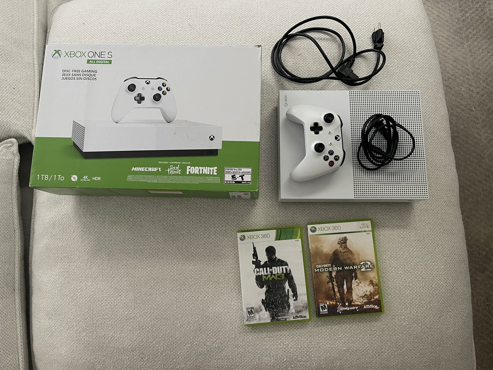 Xbox One S 1TB Console – White (XBS1TB) With Call Of Duty Games