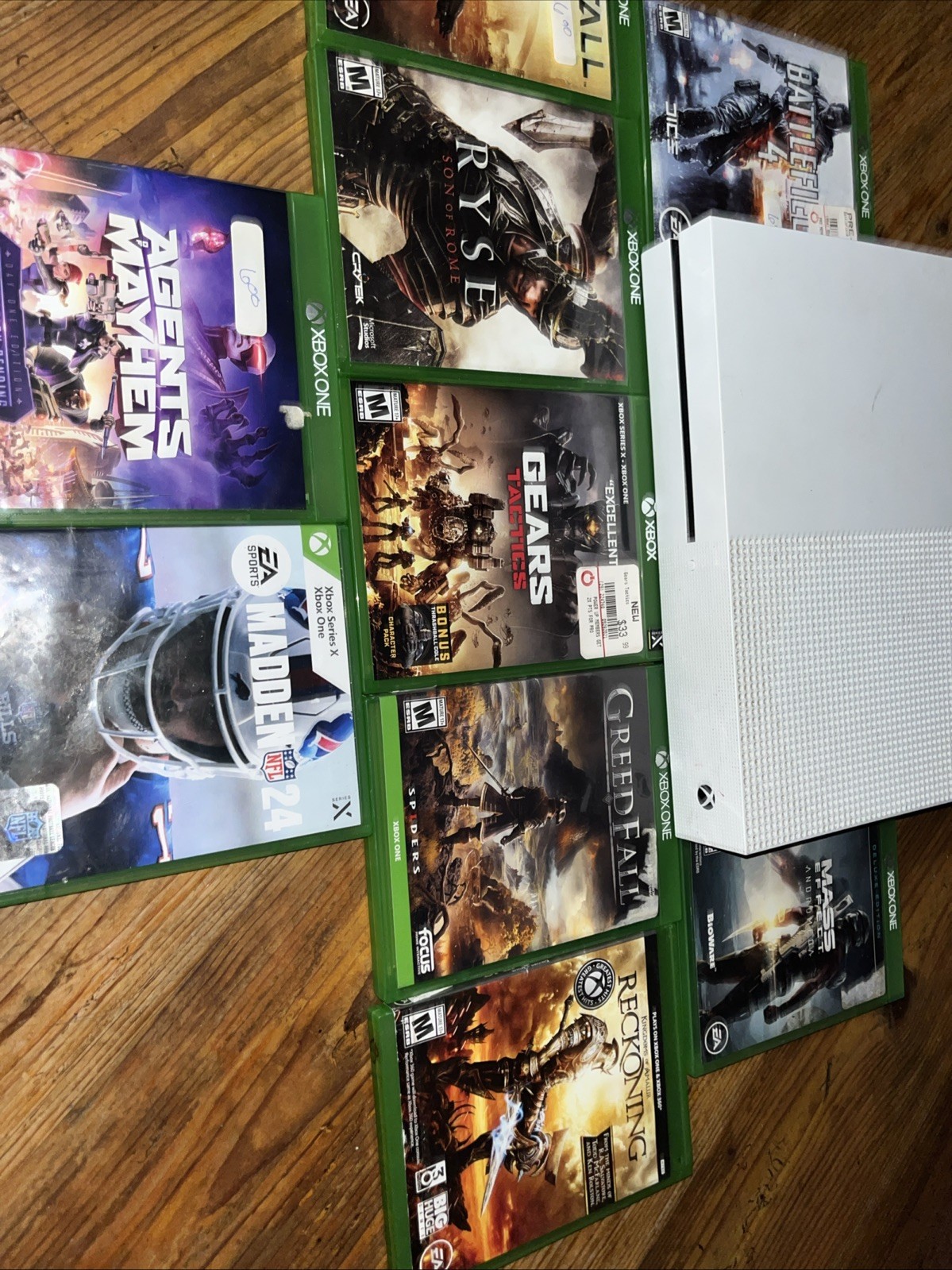 Xbox One S Bundle Lot Plus 9 Games Tested Controller