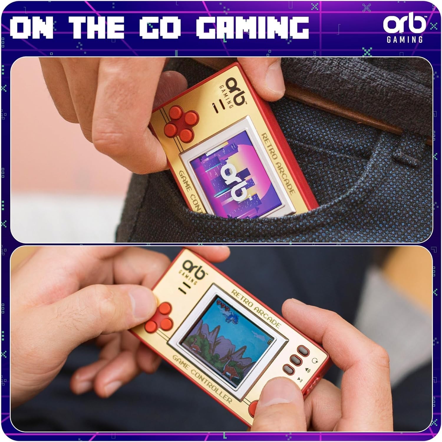 Portable 8-Bit Handheld Game Console with 150 Classic Games & LCD Screen