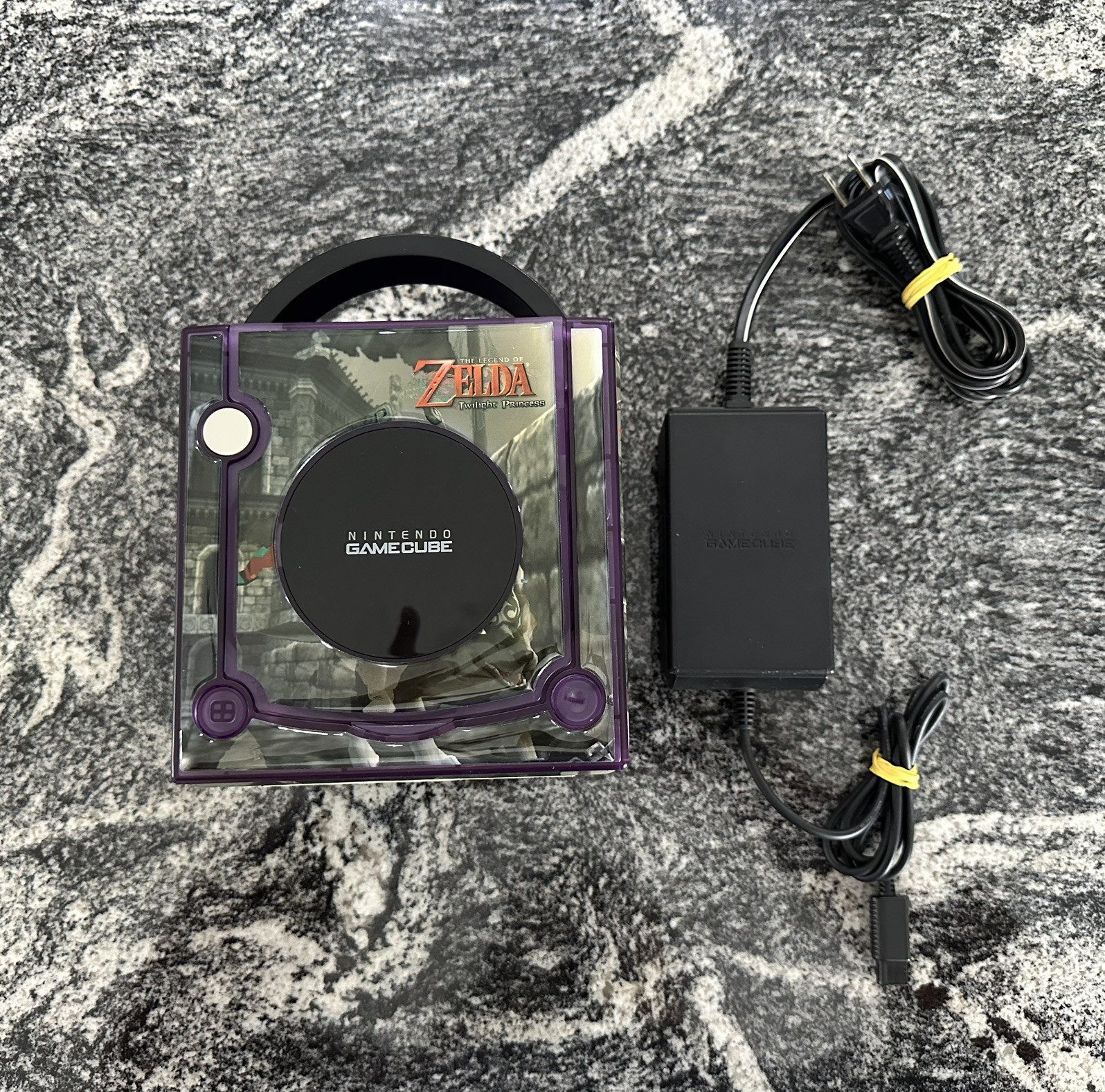 Nintendo GameCube Custom clear purple with Zelda decal