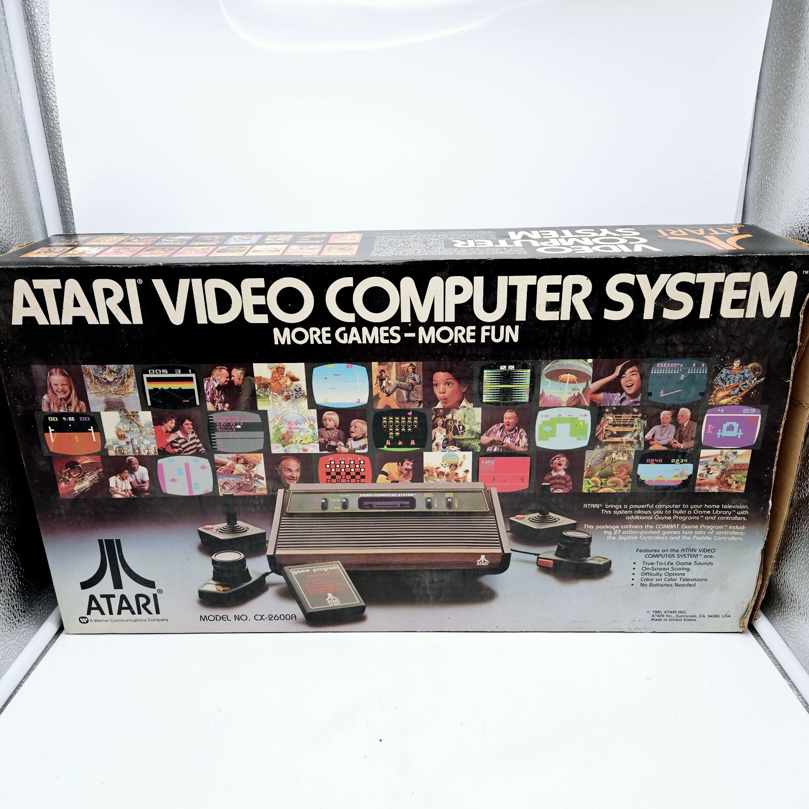Atari 2600 CX2600A Video Game Console 1980 Paddle Instructions in Original Box