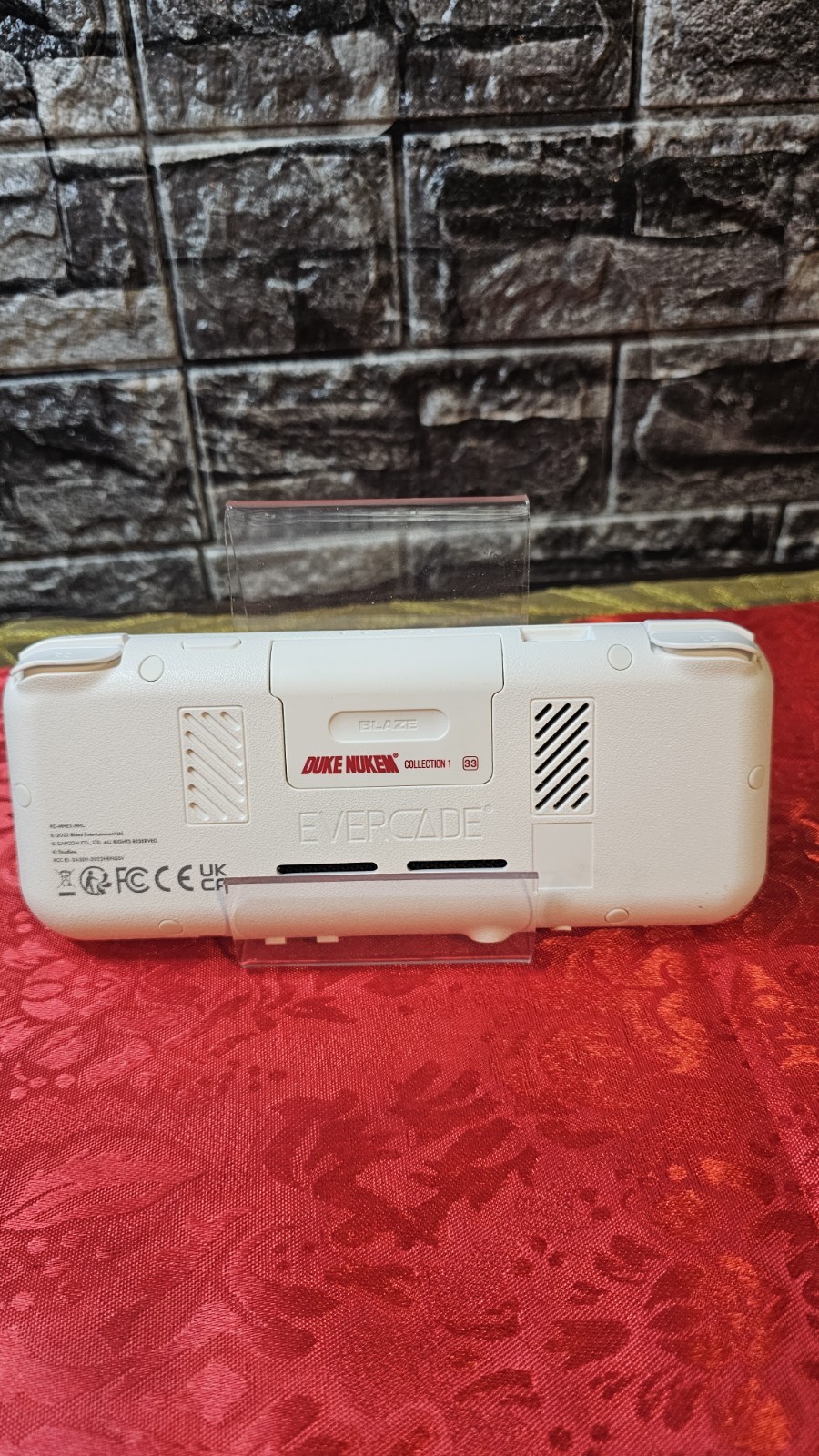 Blaze Evercade EXP Handheld System Arcade Capcom White W/duke Nukem