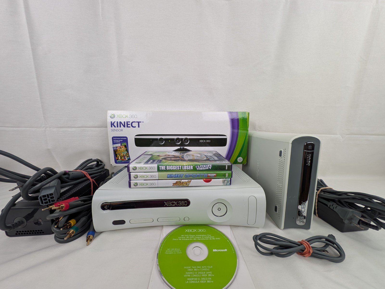 Microsoft Xbox 360 Pro System Bundle 60GB White Console – Tested And Working