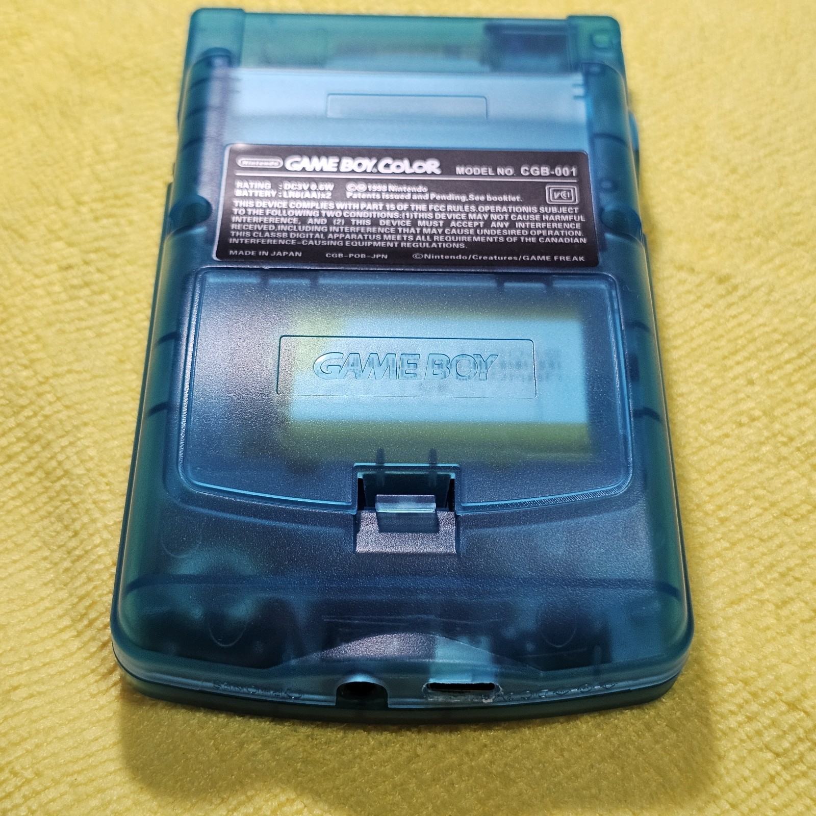 Nintendo Game Boy Color Clear Blue+ AMOLED Touch Screen +USB-C Charging